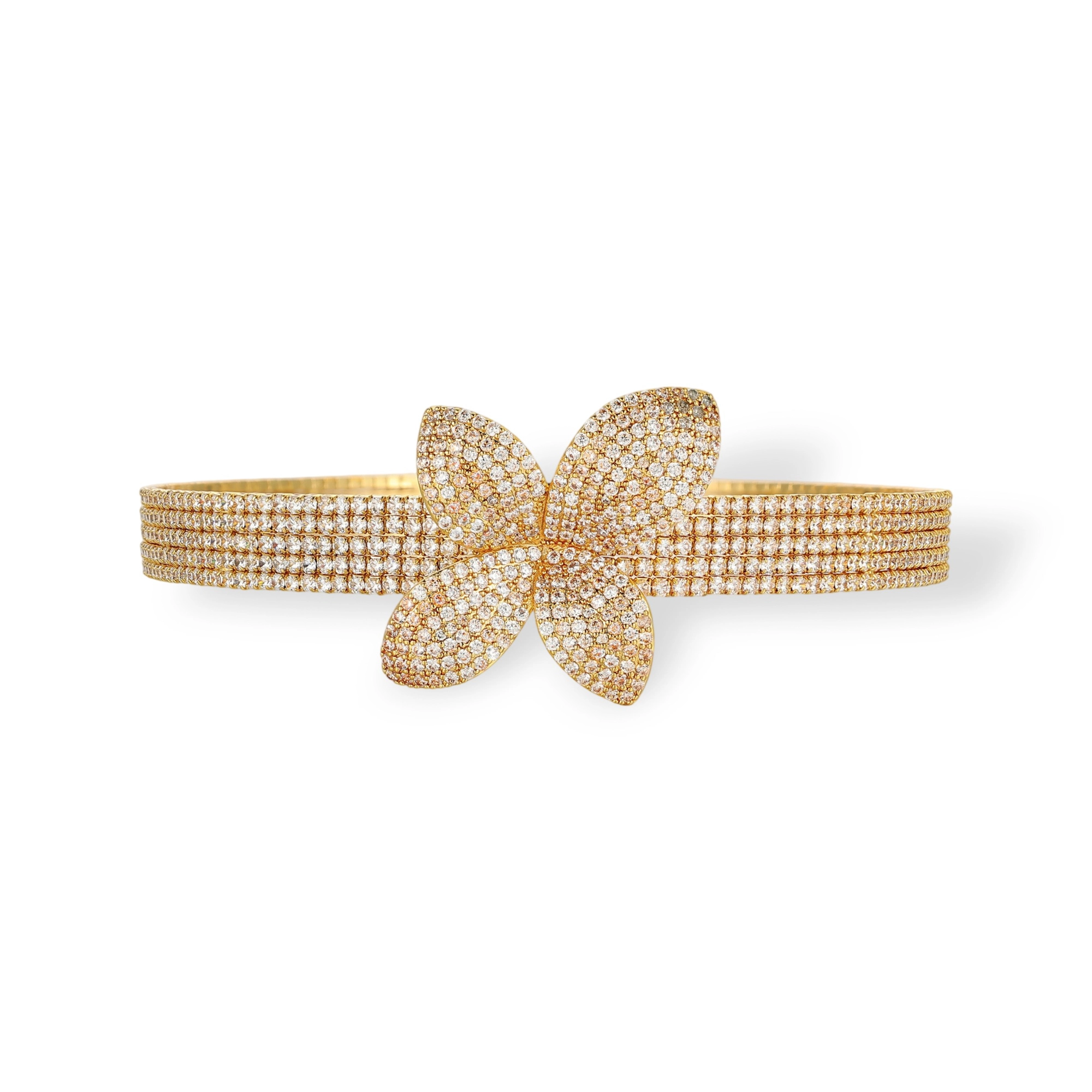 Élodiana 18K Gold Butterfly Choker Necklace