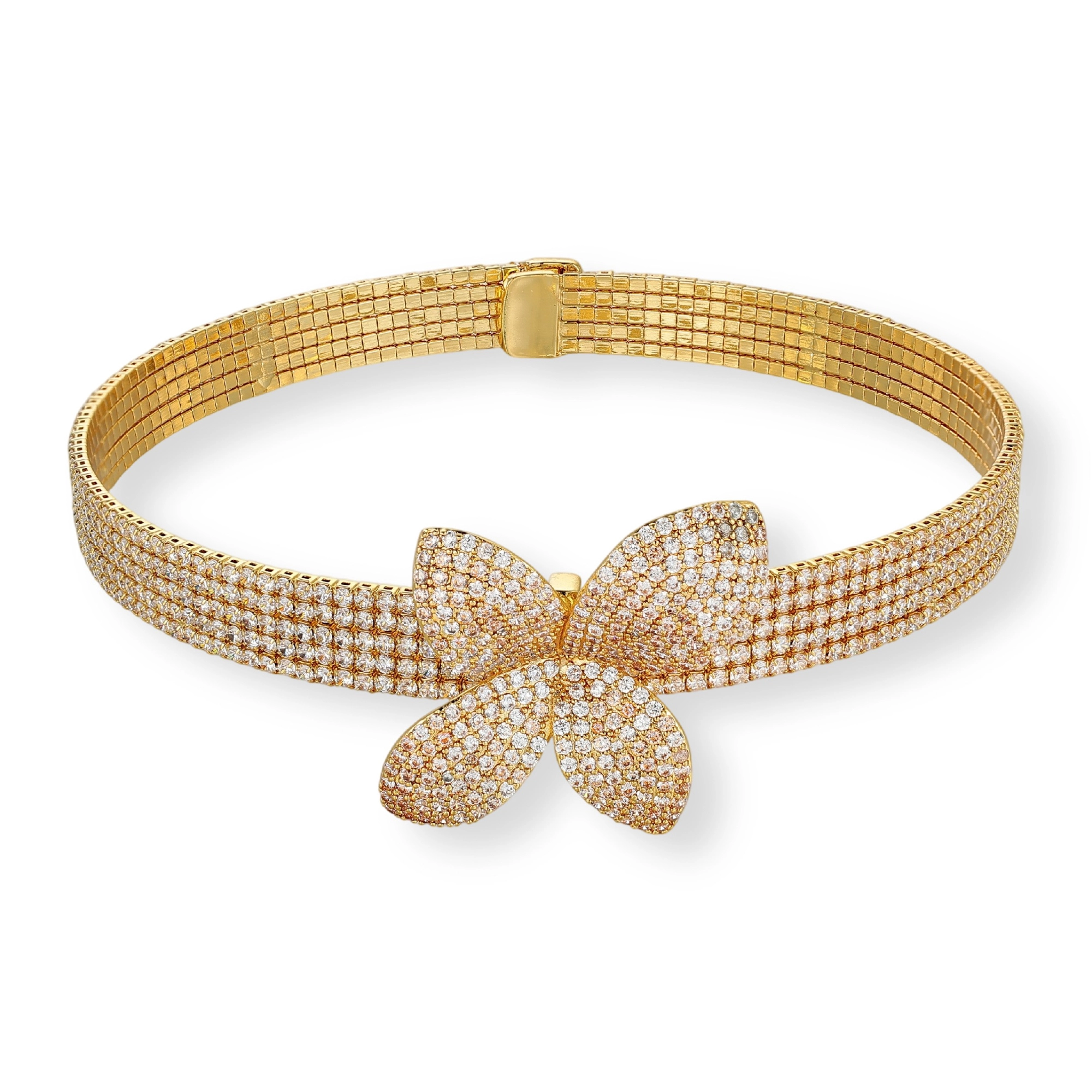 Élodiana 18K Gold Butterfly Choker Necklace