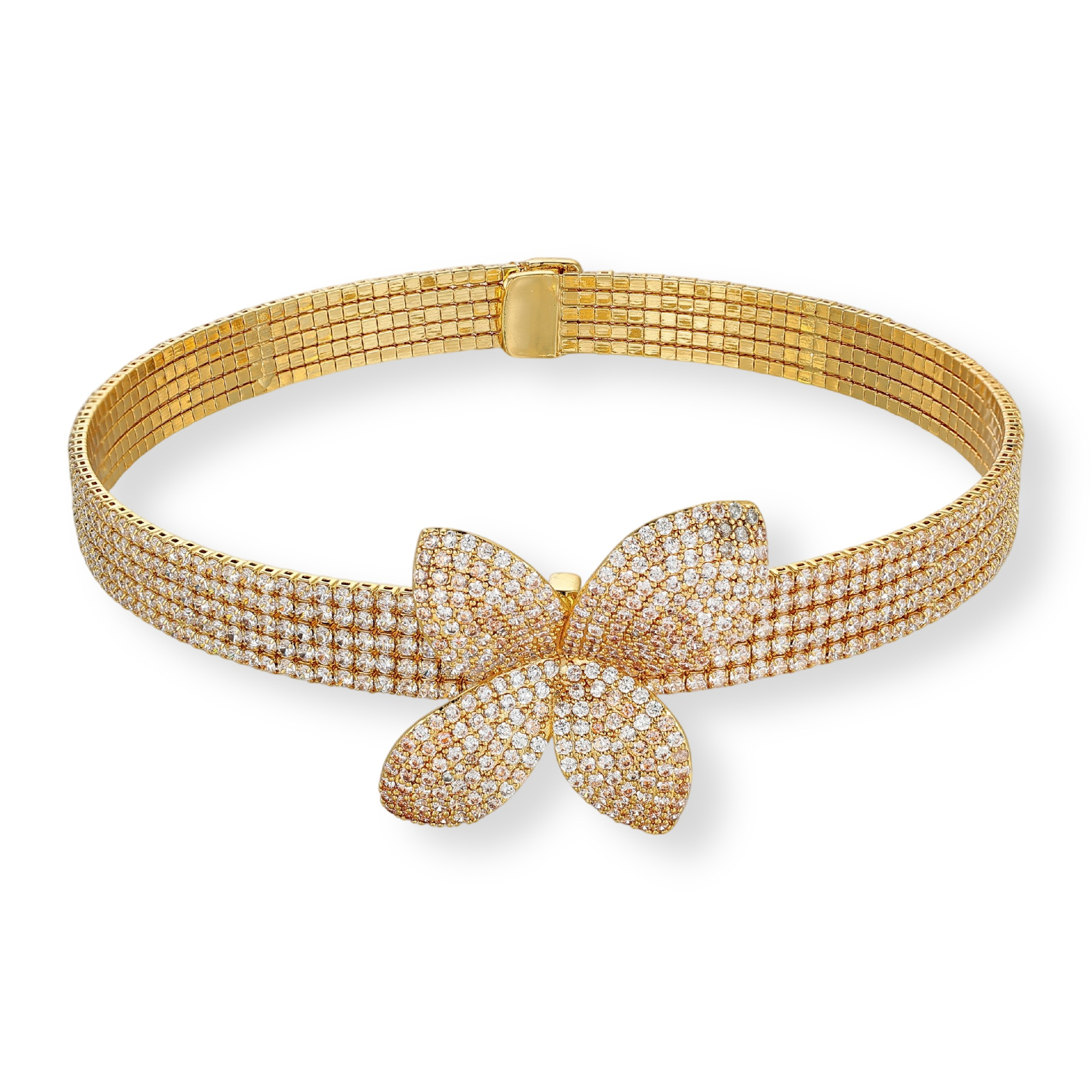Élodiana 18K Gold Butterfly Choker Necklace