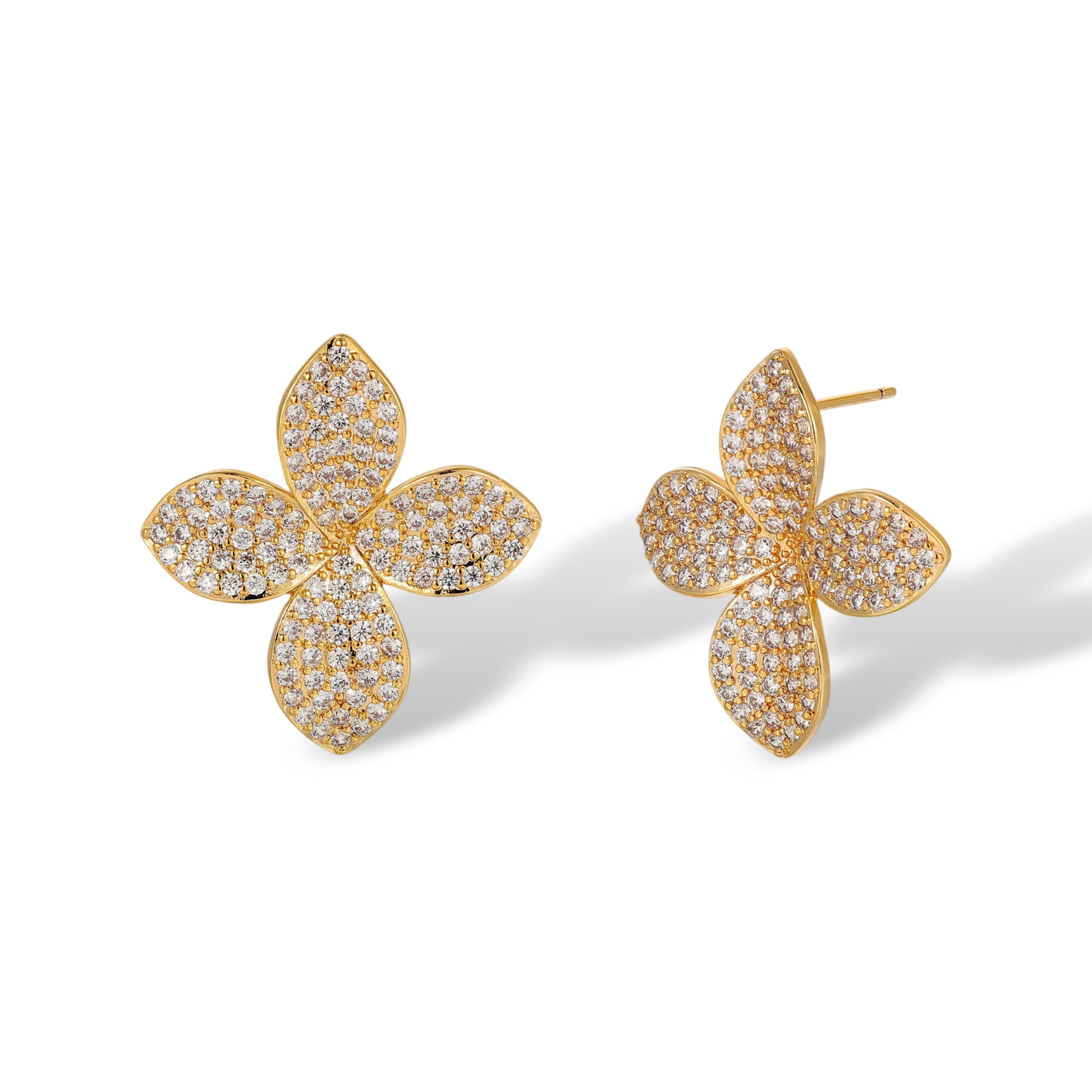 Élodiana 18K Gold Butterfly Stud Earrings