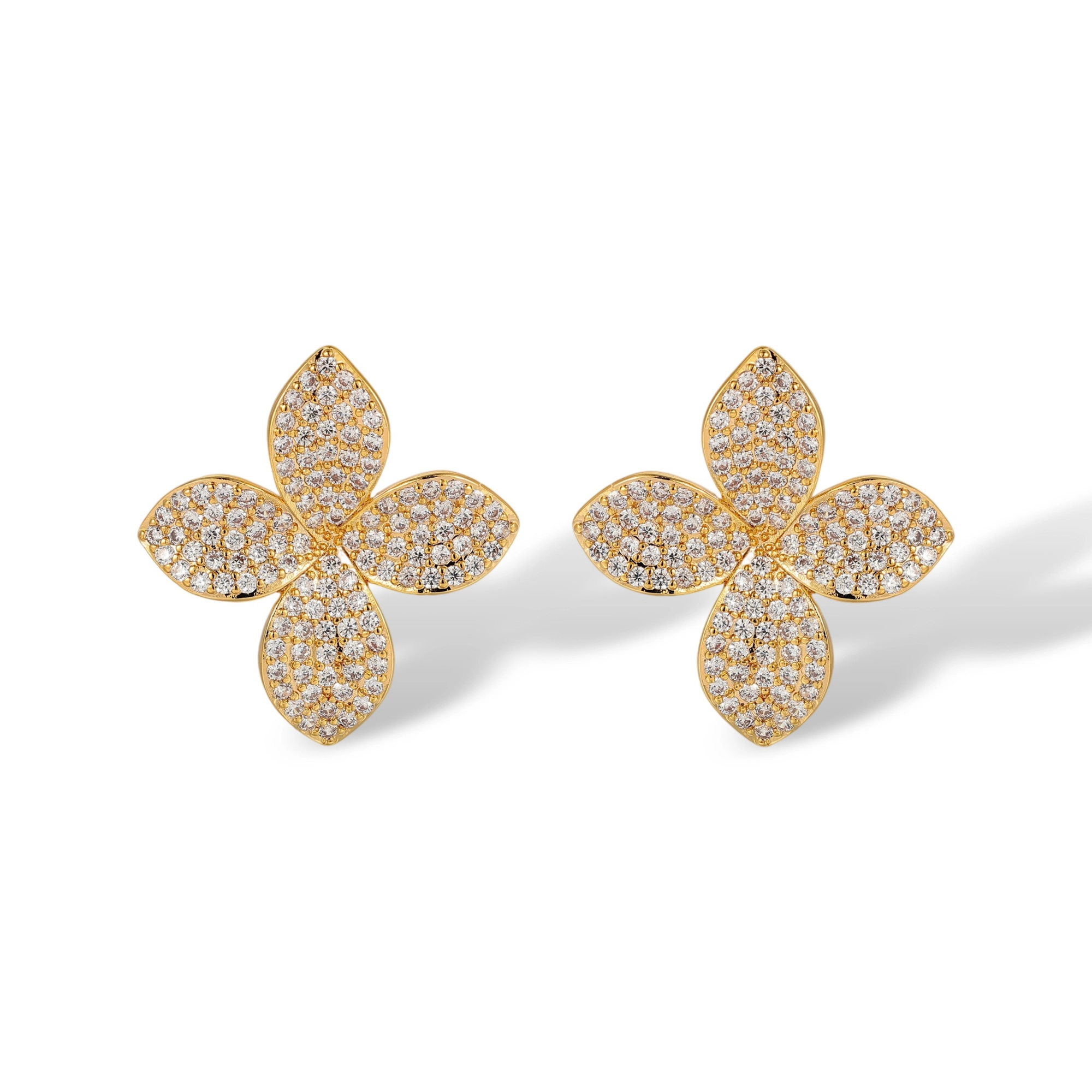 Élodiana 18K Gold Butterfly Stud Earrings