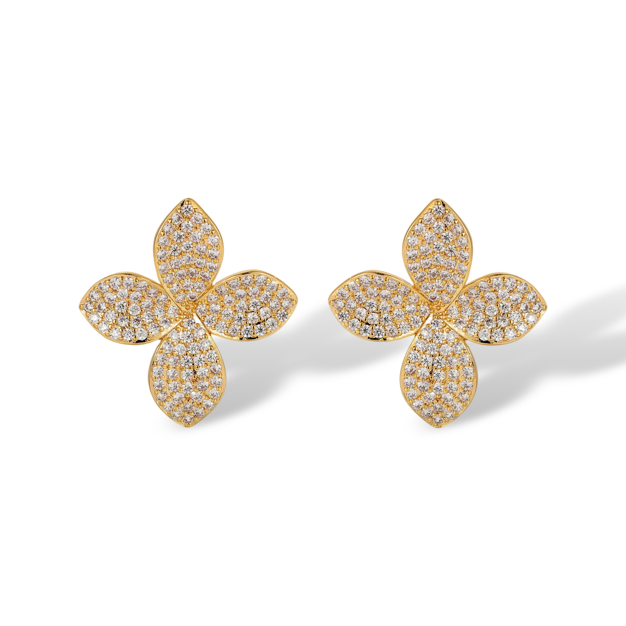 Élodiana 18K Gold Butterfly Stud Earrings