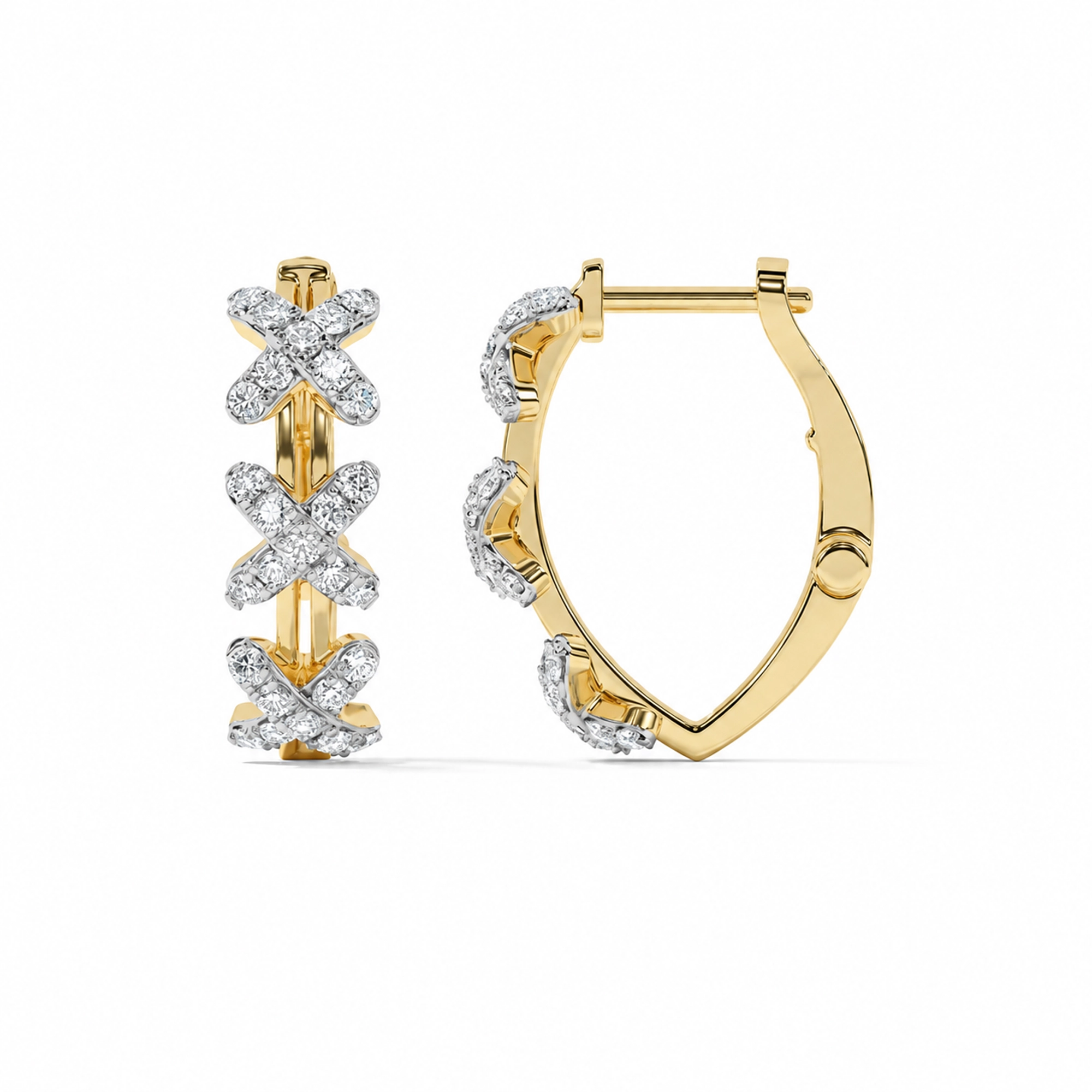 Éphéméria 18K Gold Criss-Cross X Shape Earrings