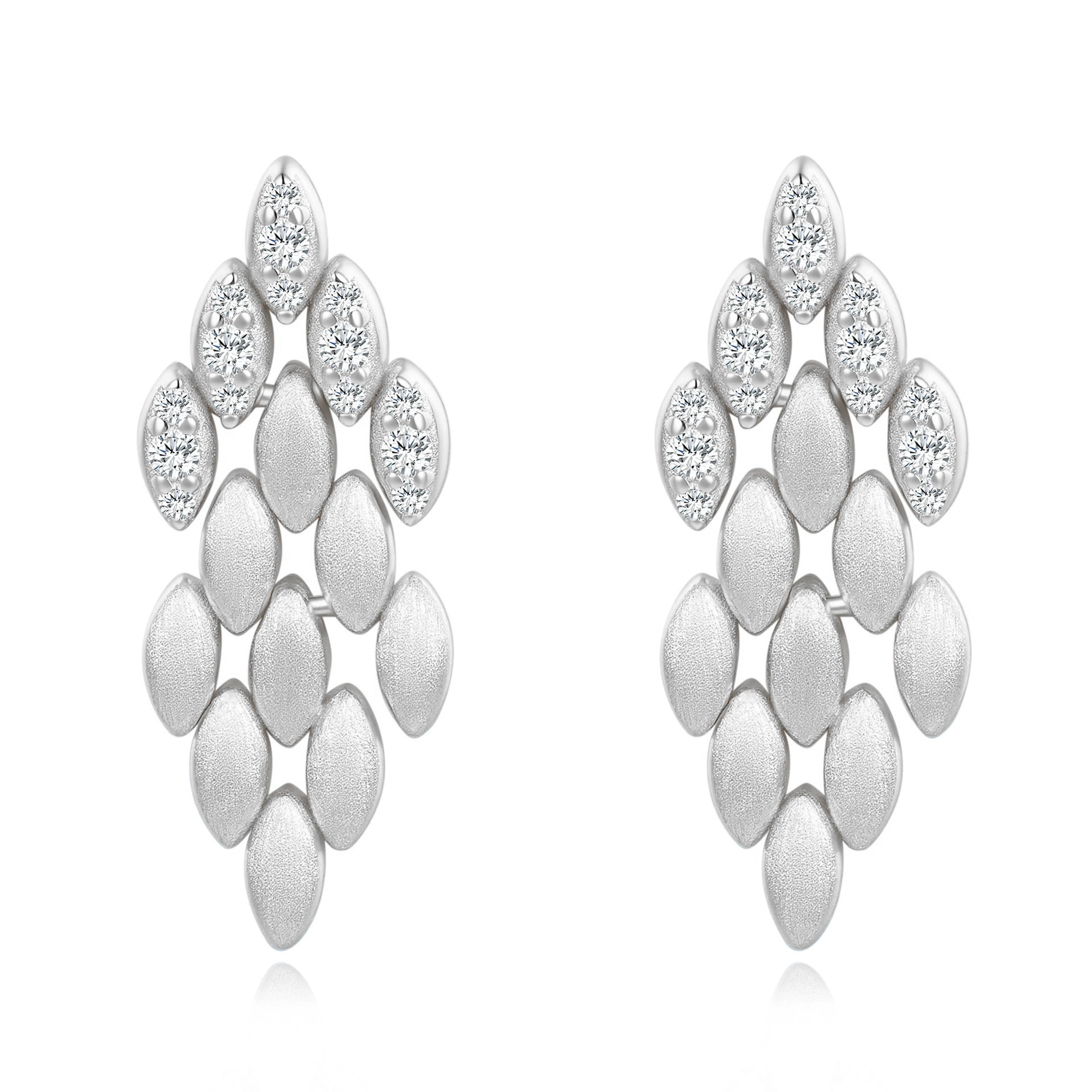 Adeltrud 14K Gold Oval Leaf Drop Earrings