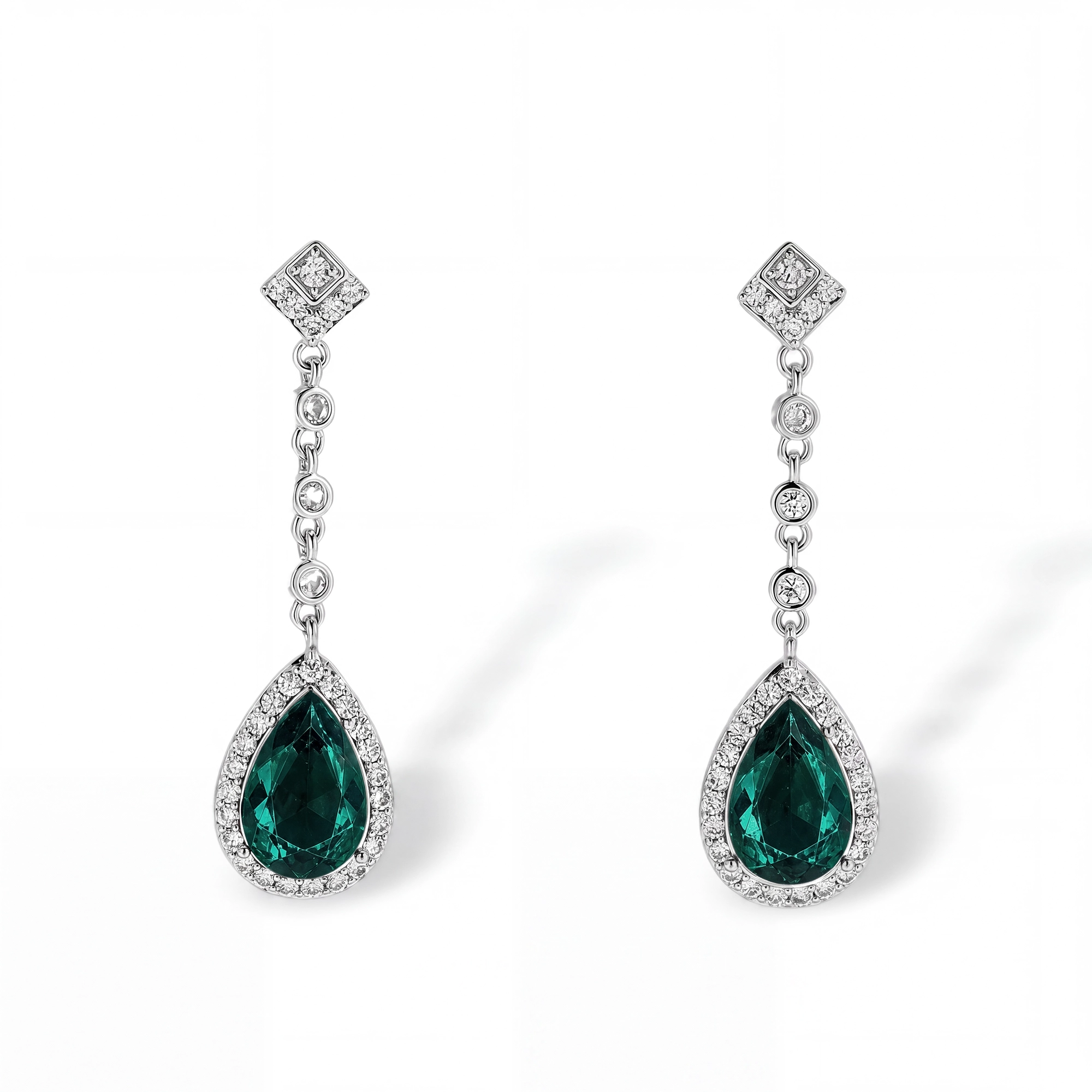 Adelvie Rhombus Teardrop Drop Earrings