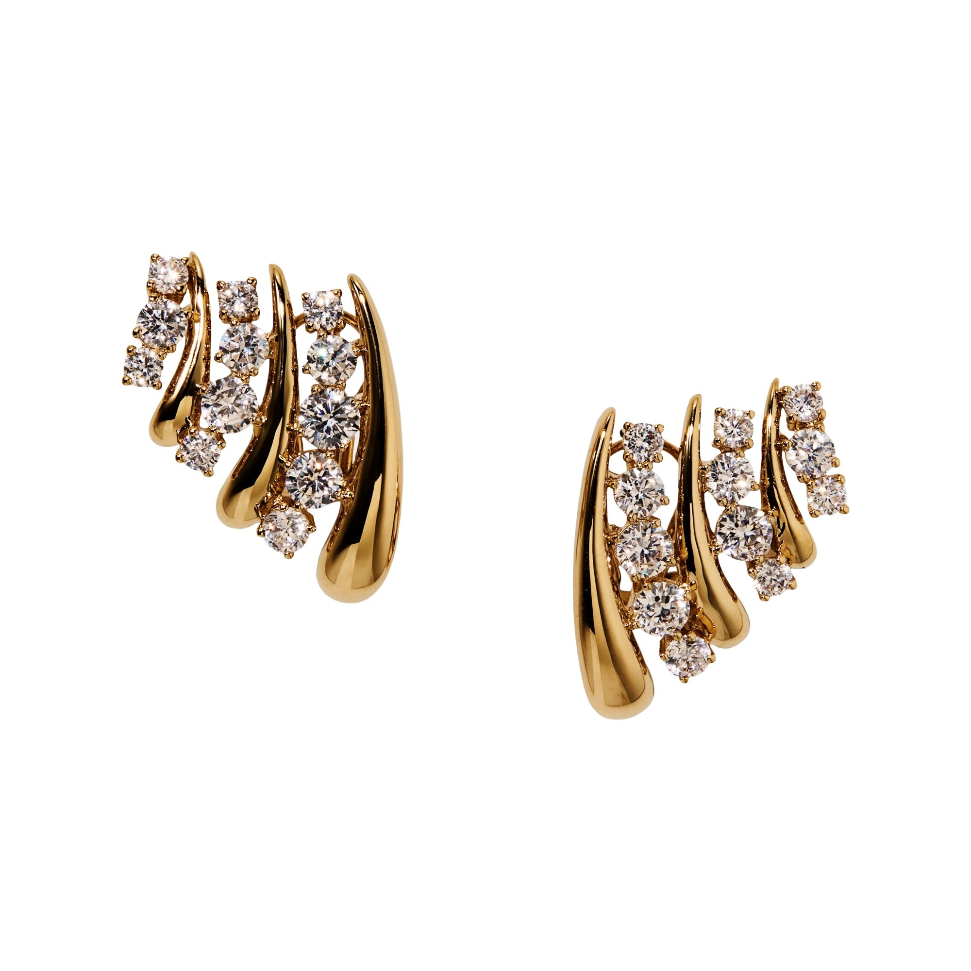 Agatha 18K Gold Curve Earrings