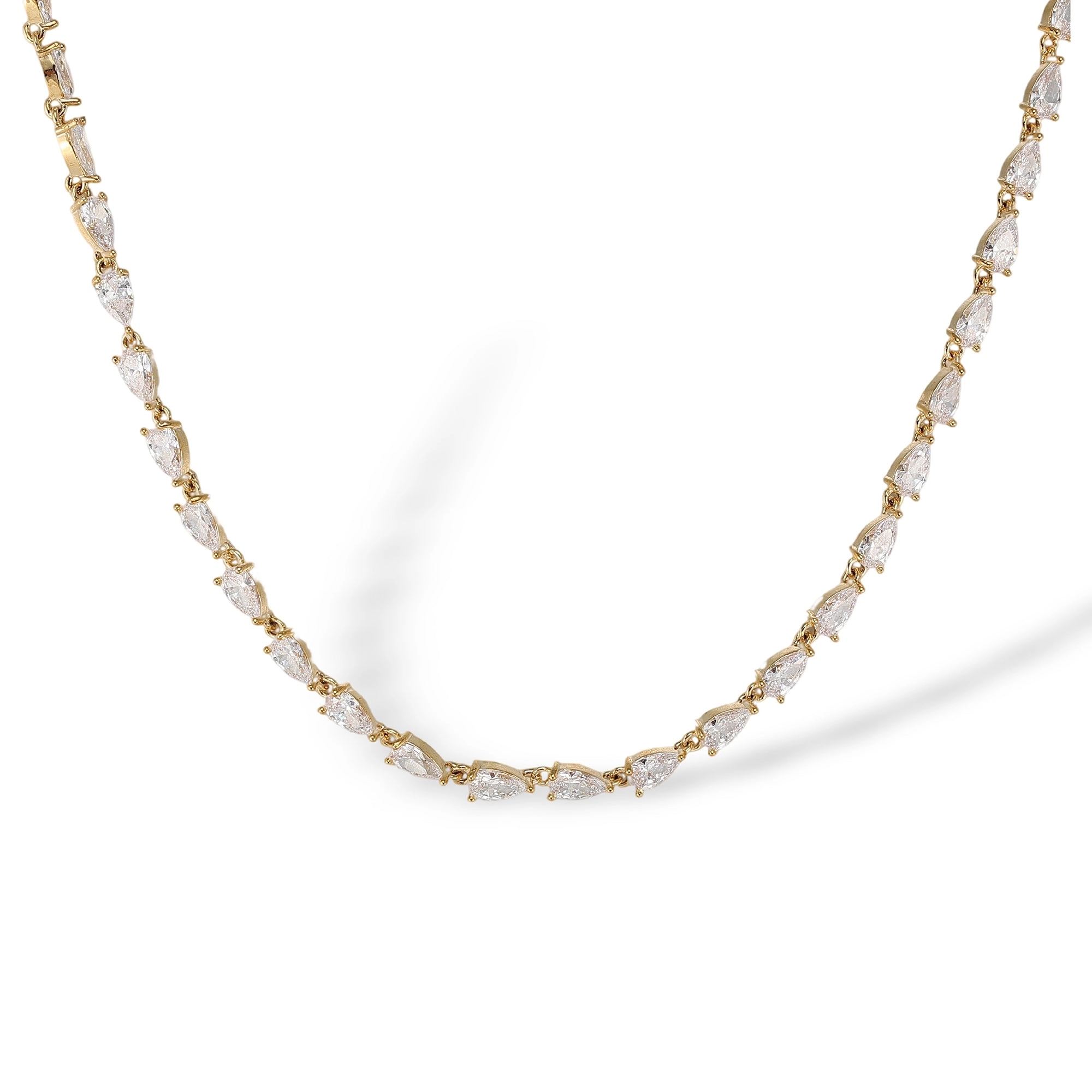Almeda 14K Gold Teardrop Necklace