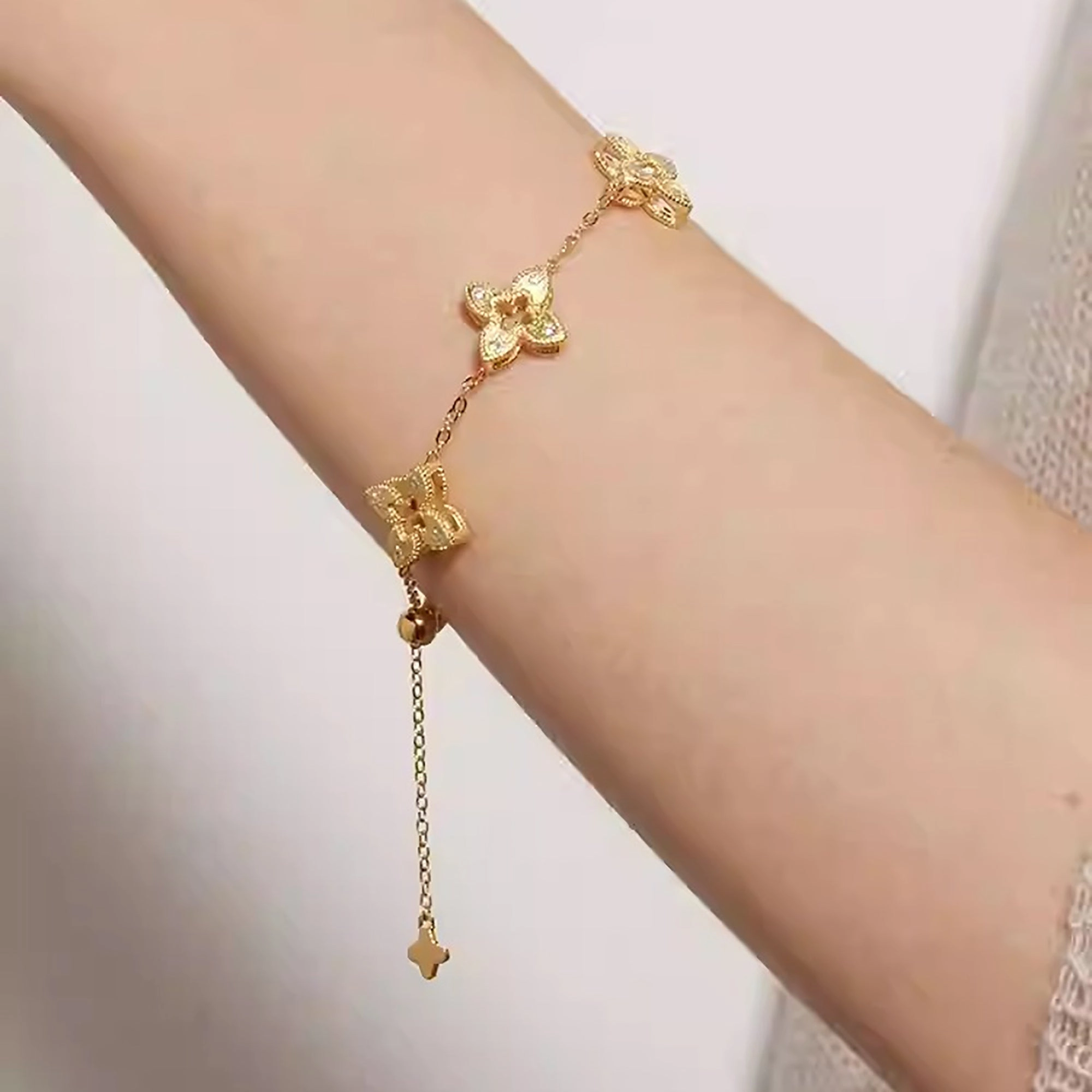 Anneliese Gold Trèfle Bracelet