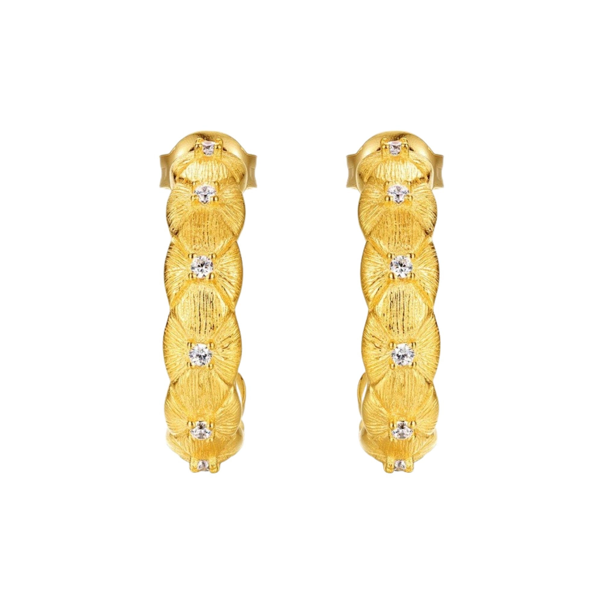 Arabelle 14K Gold Quilted Earrings