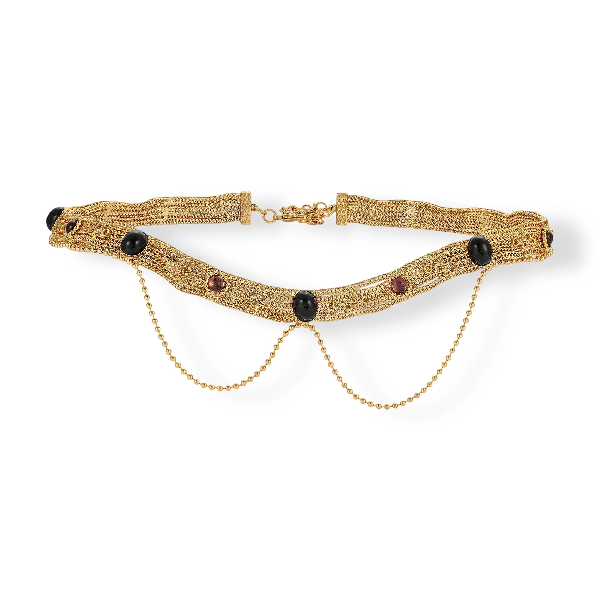 Arismende 18K Gold Woven Mesh Choker Necklace