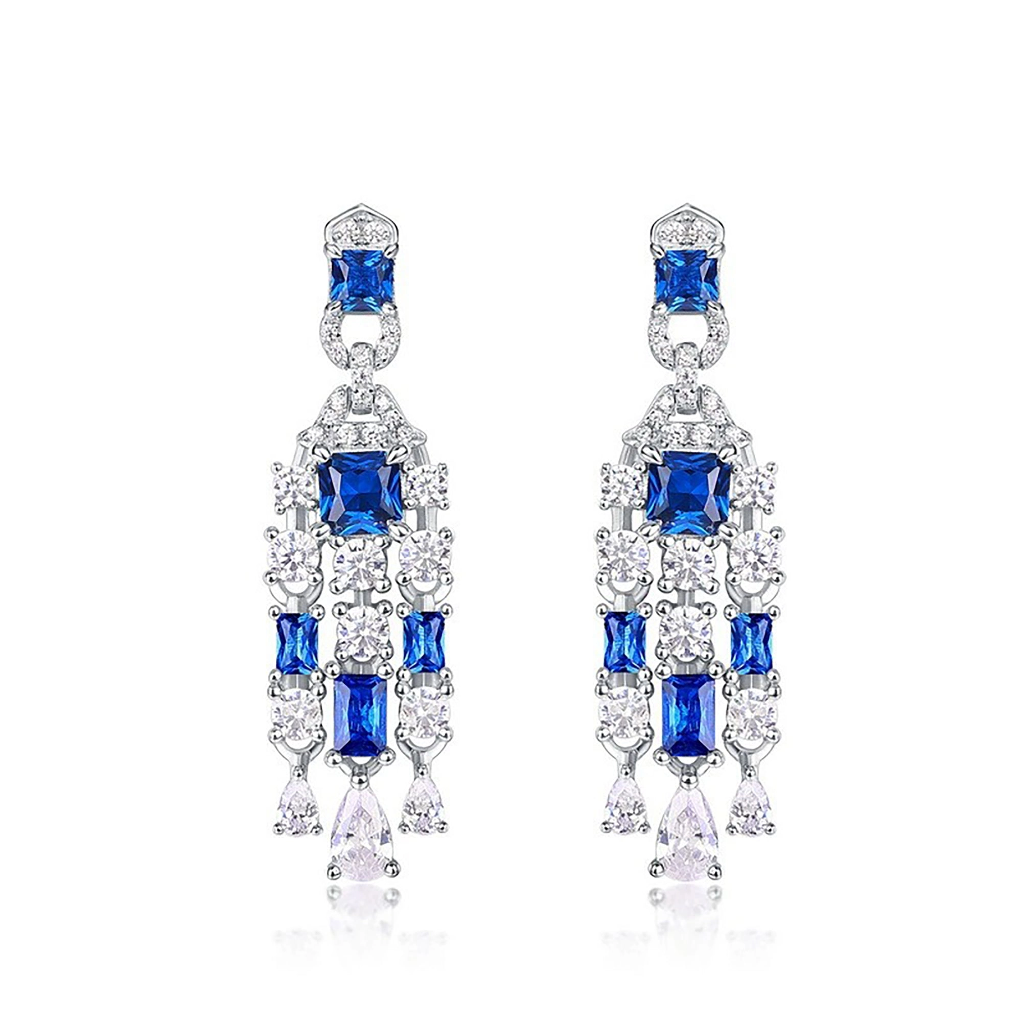 Artémis Navy Blue Tassel Earrings