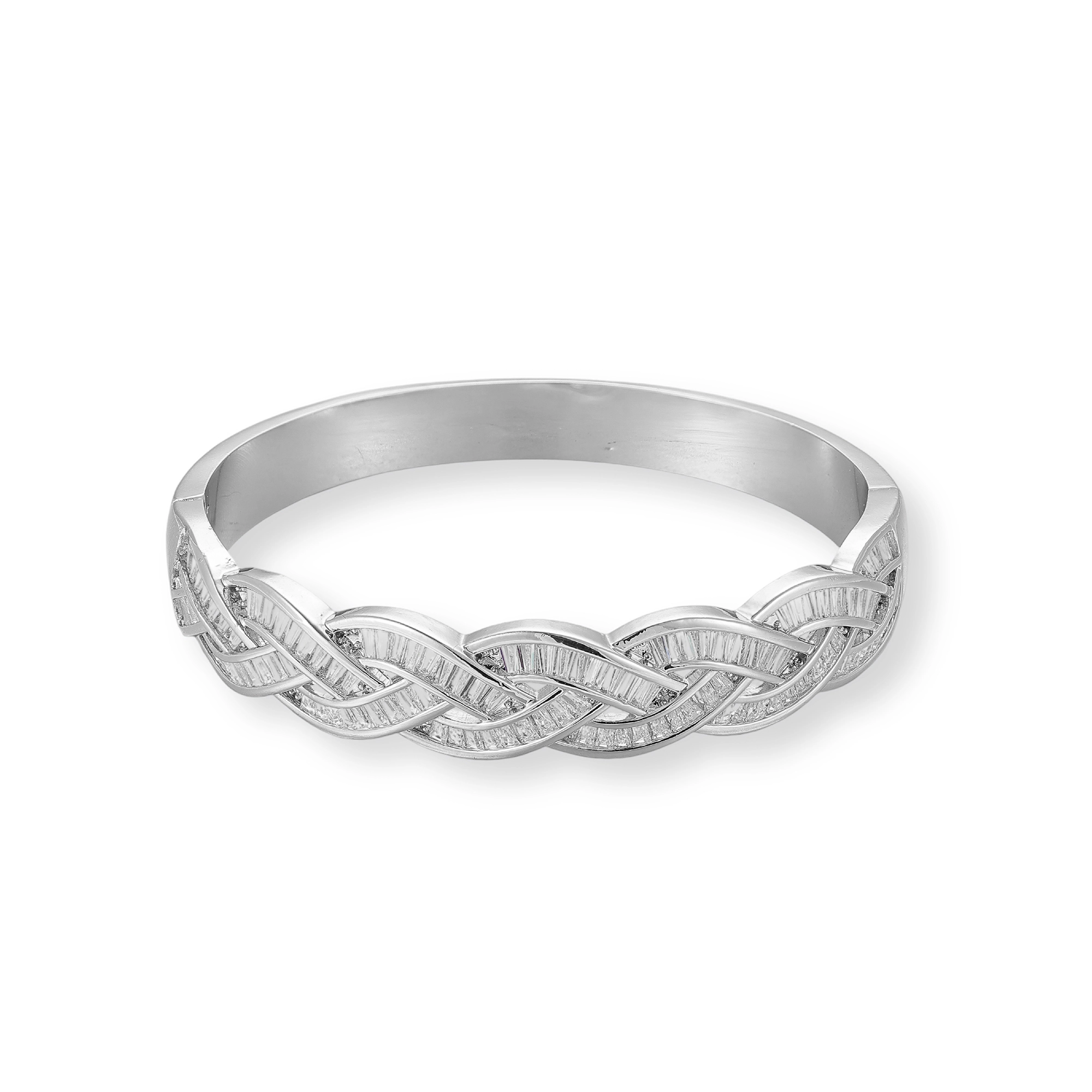 Aurégane 16K Gold Interwoven Baguette Bangle