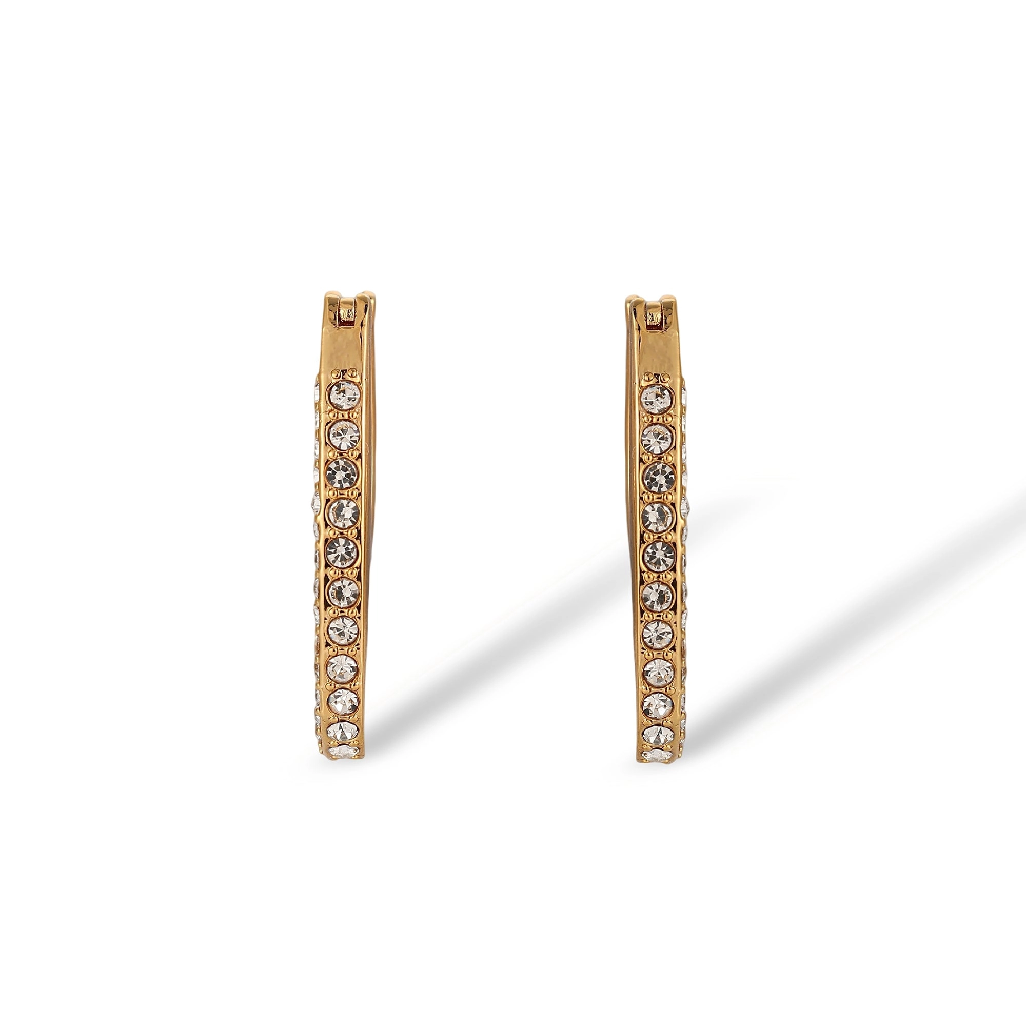 Berrada 14K Gold Pavé U Shape Earrings