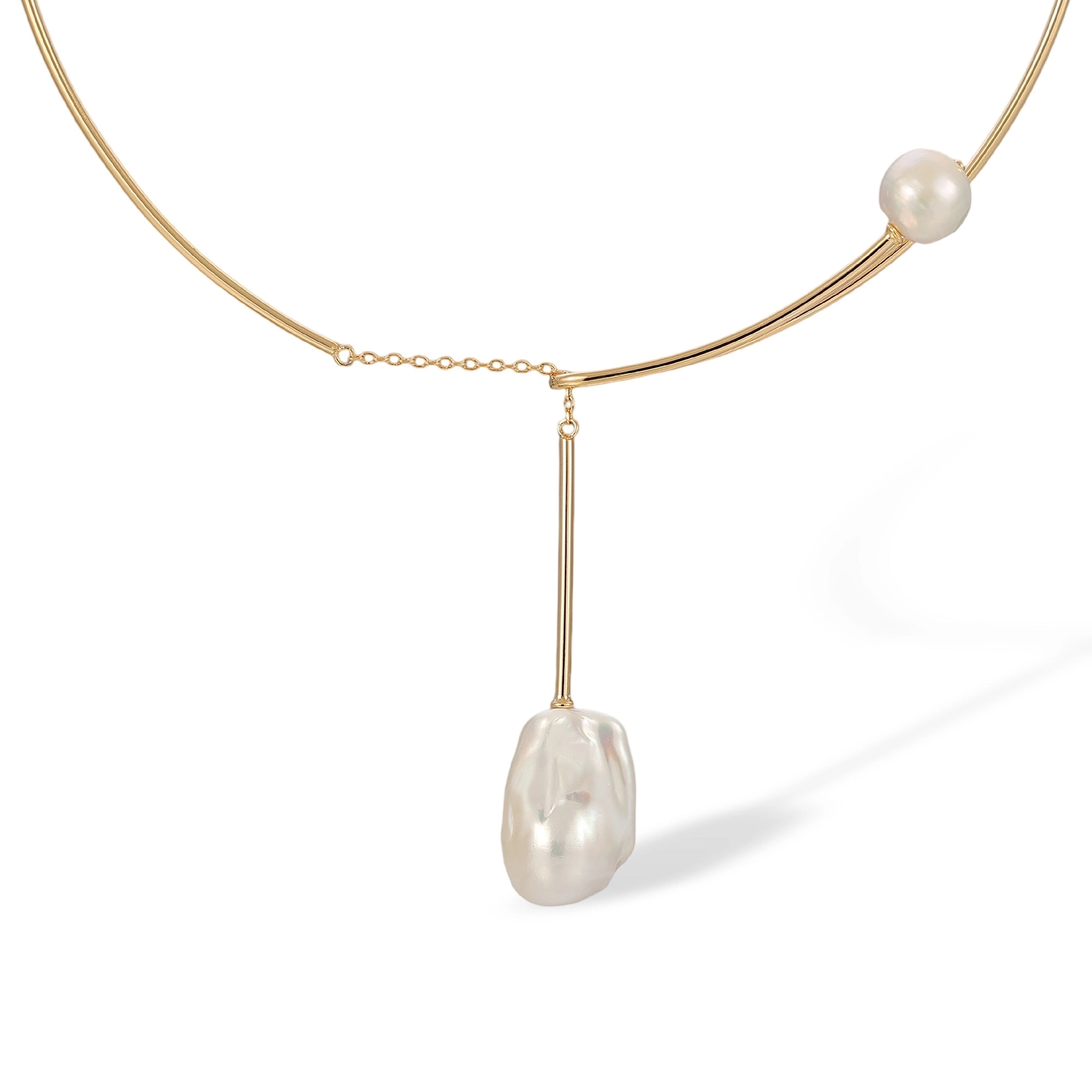 Birgitta 14K Gold Baroque Pearl Choker Necklace