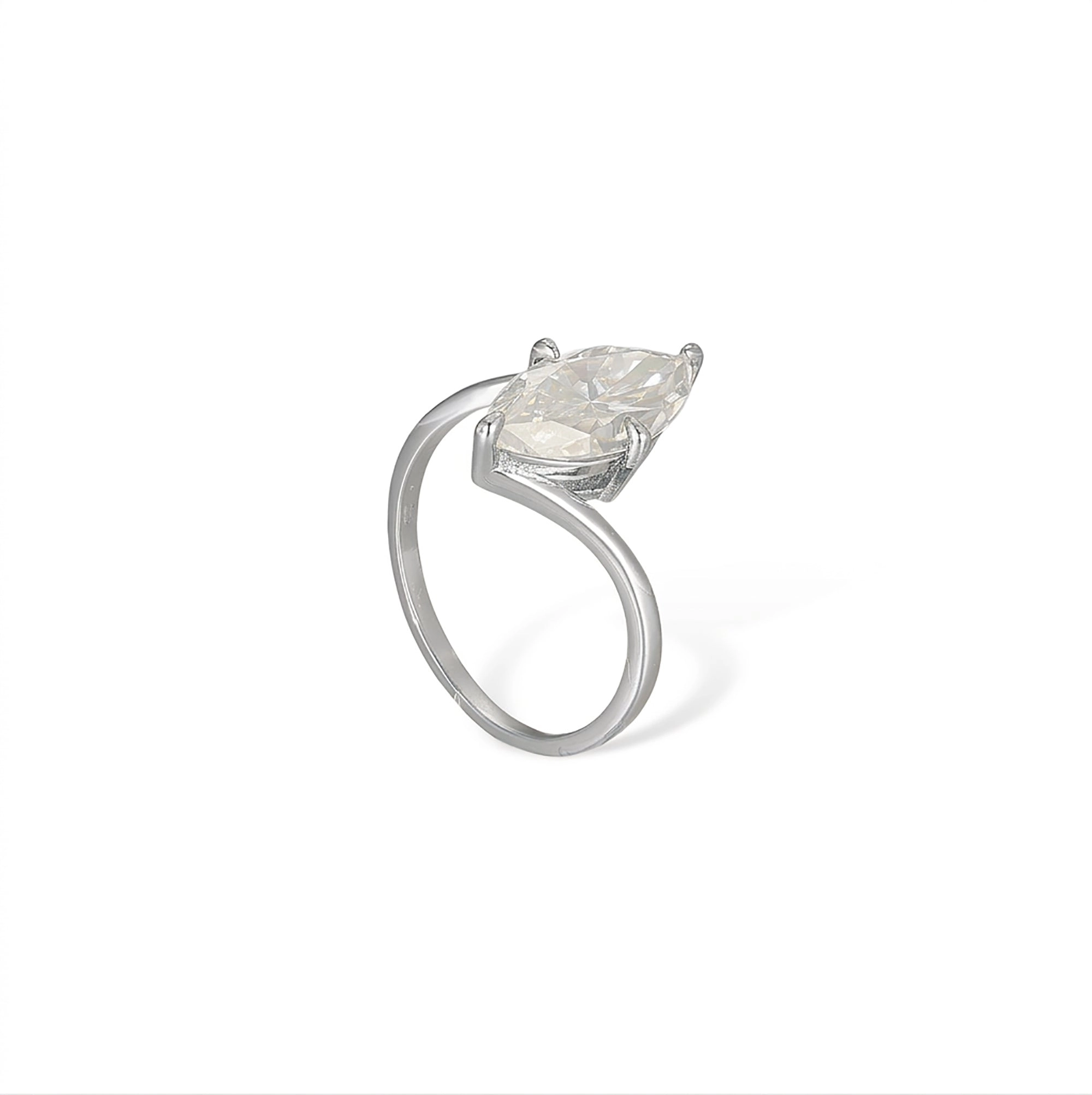Brunlina 14K Gold Marquise Moissanite Ring Set