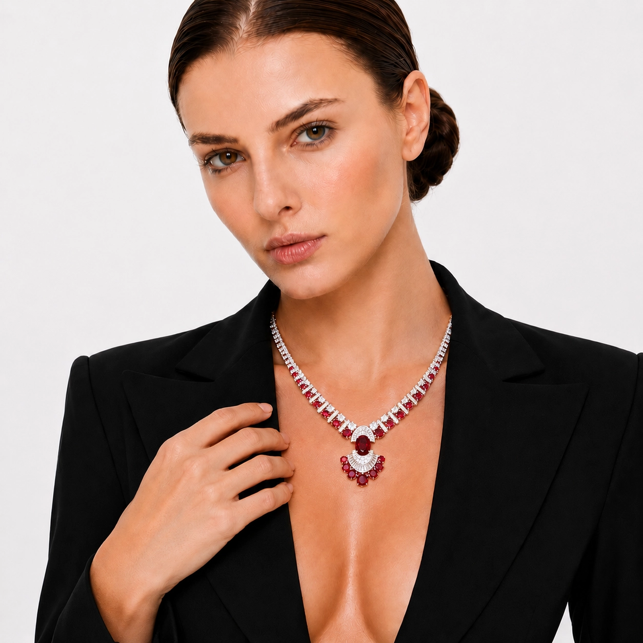 Brunrun Geometric Fan Necklace