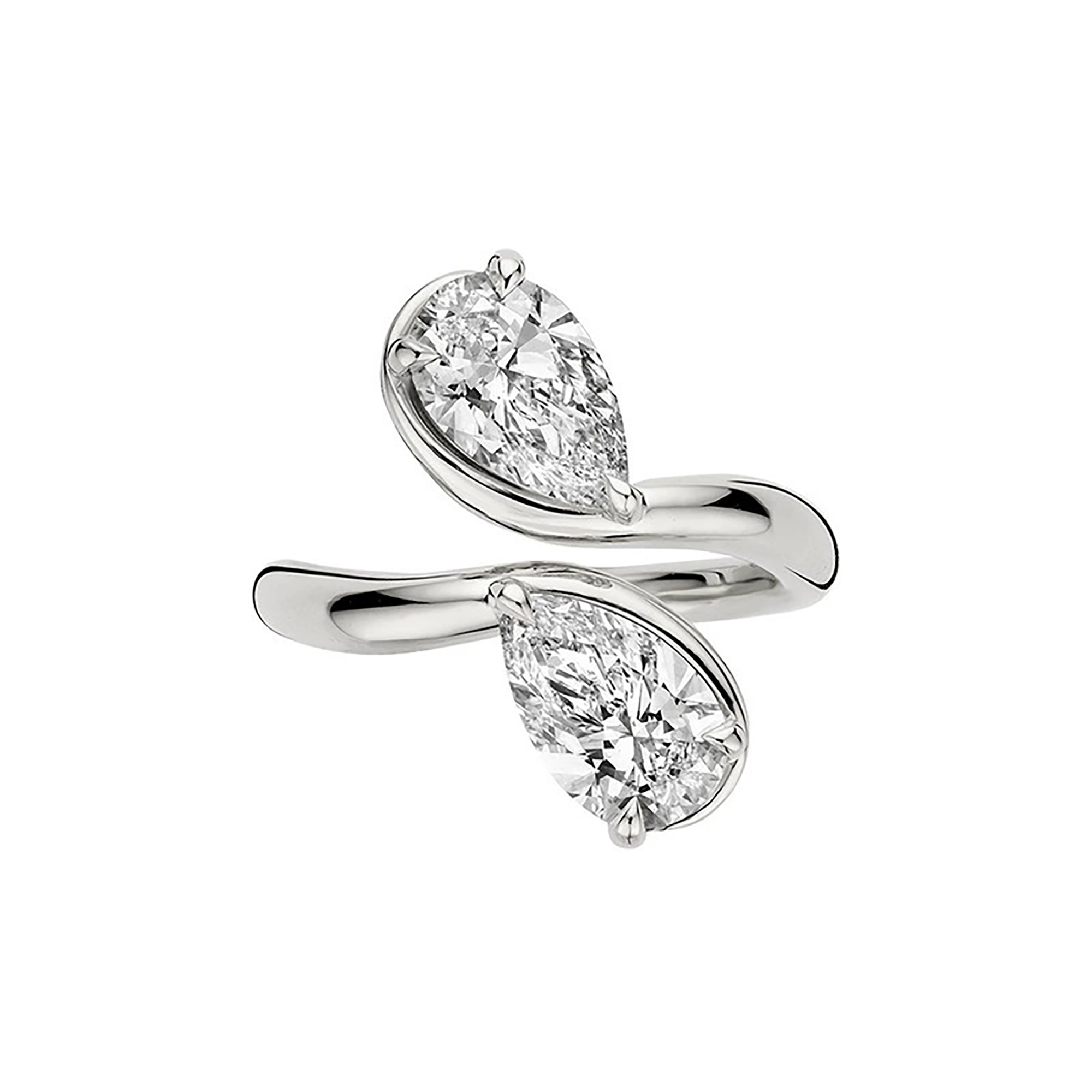 Célidande 18K Gold Dual Teardrop Open Ring