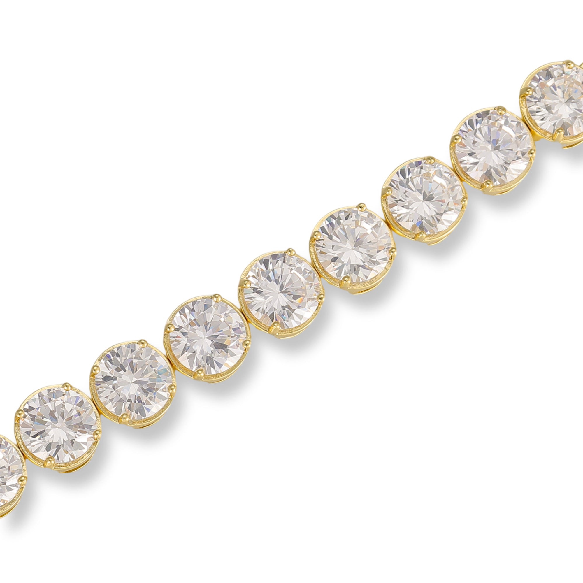 Carla 14K Gold Round Tennis Bracelet