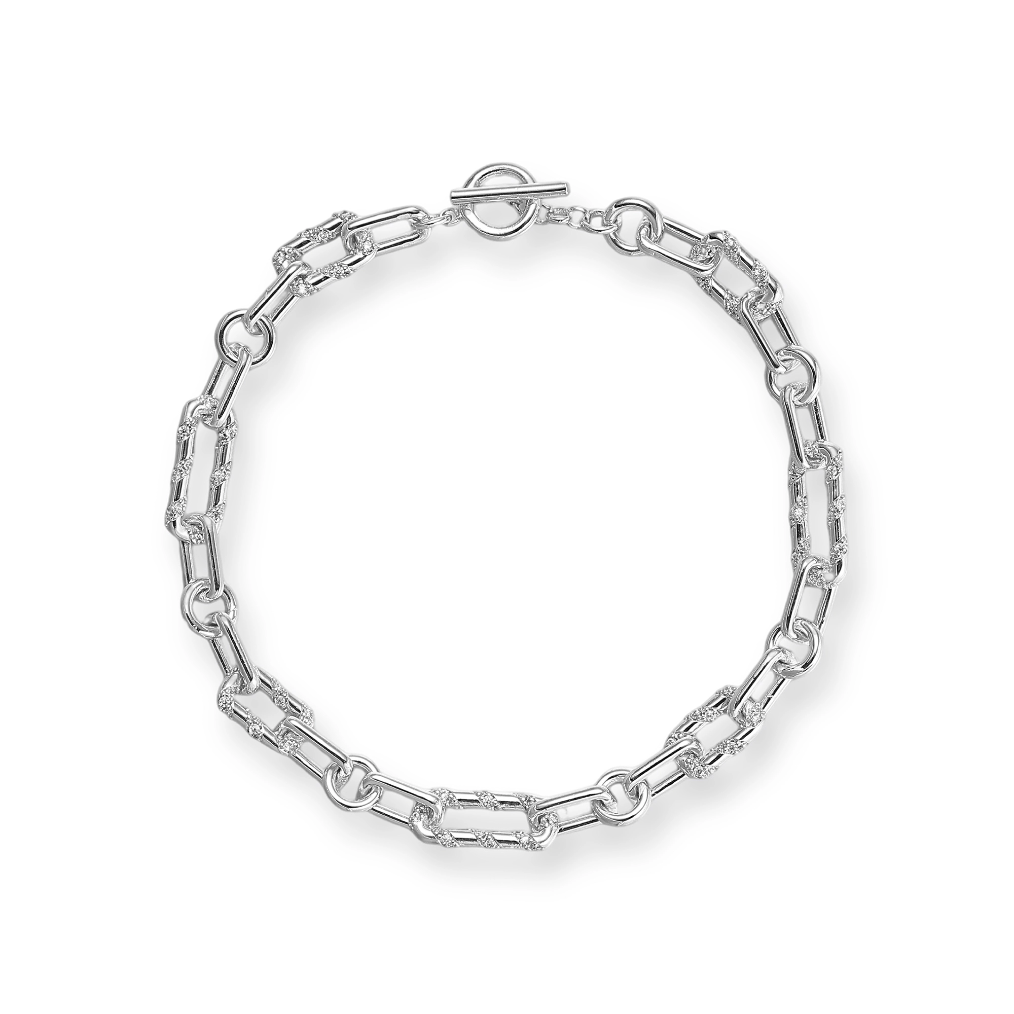 Carméline 18K Gold Geometric Link Toggle Bracelet