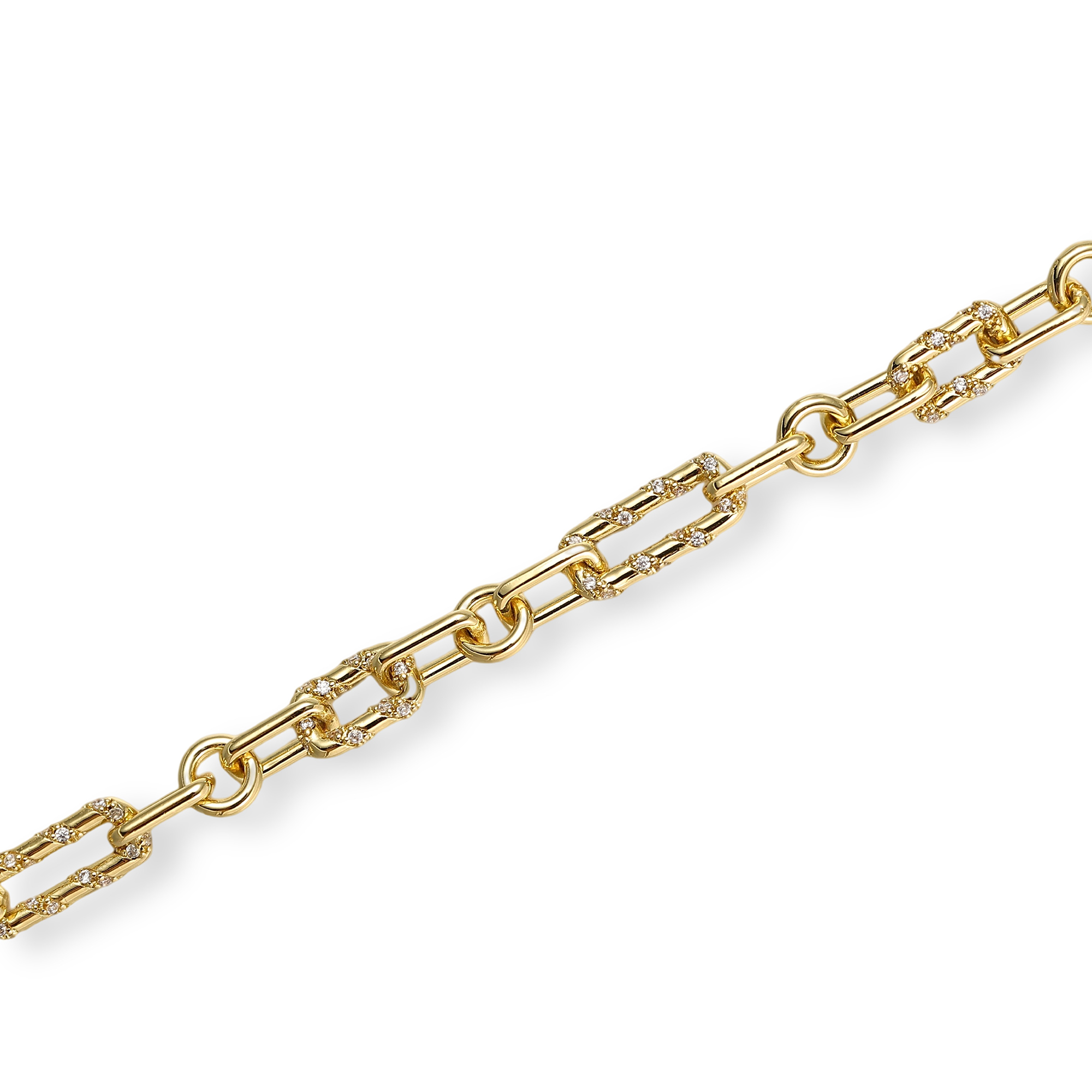 Carméline 18K Gold Geometric Link Toggle Bracelet