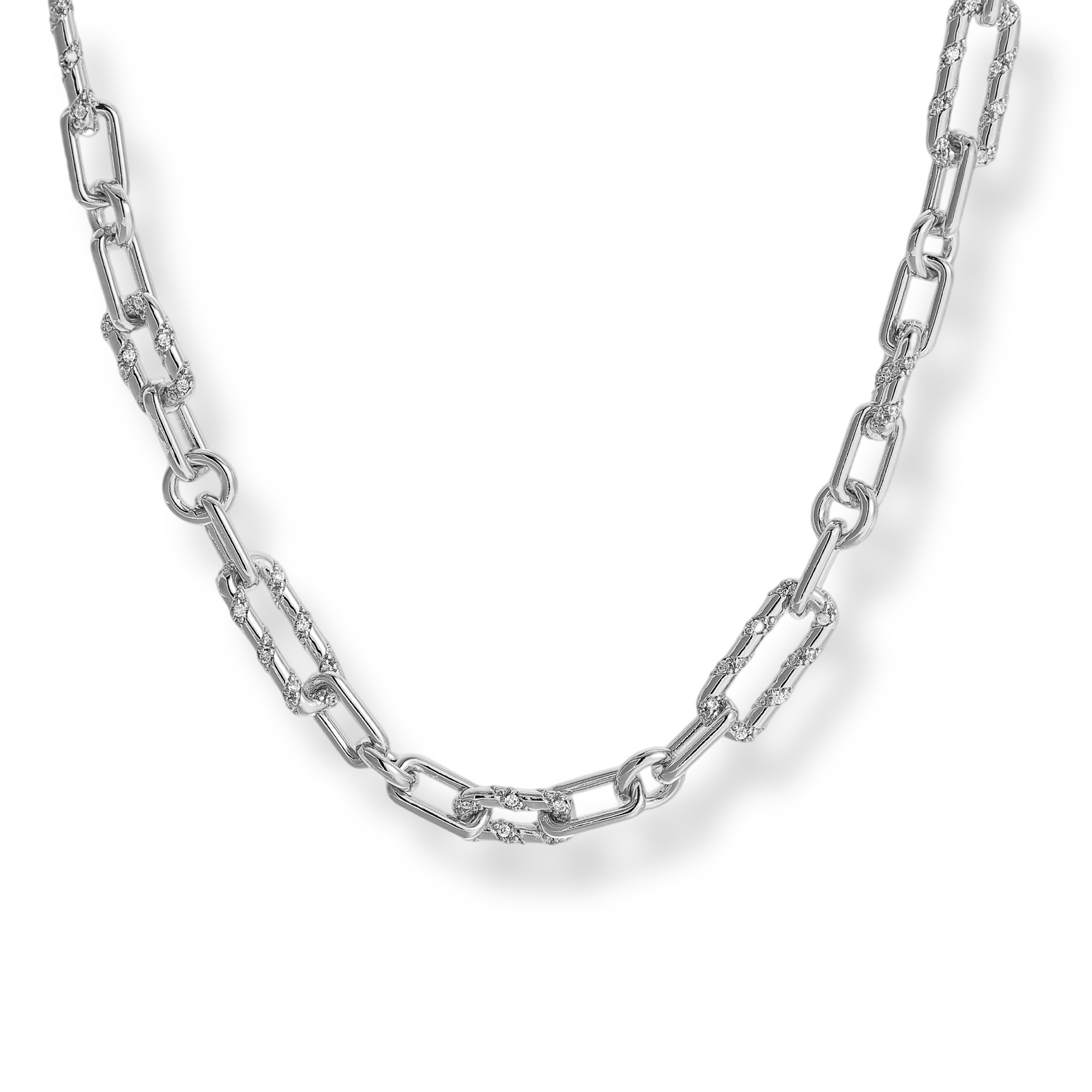 Carméline 18K Gold Geometric Link Toggle Necklace