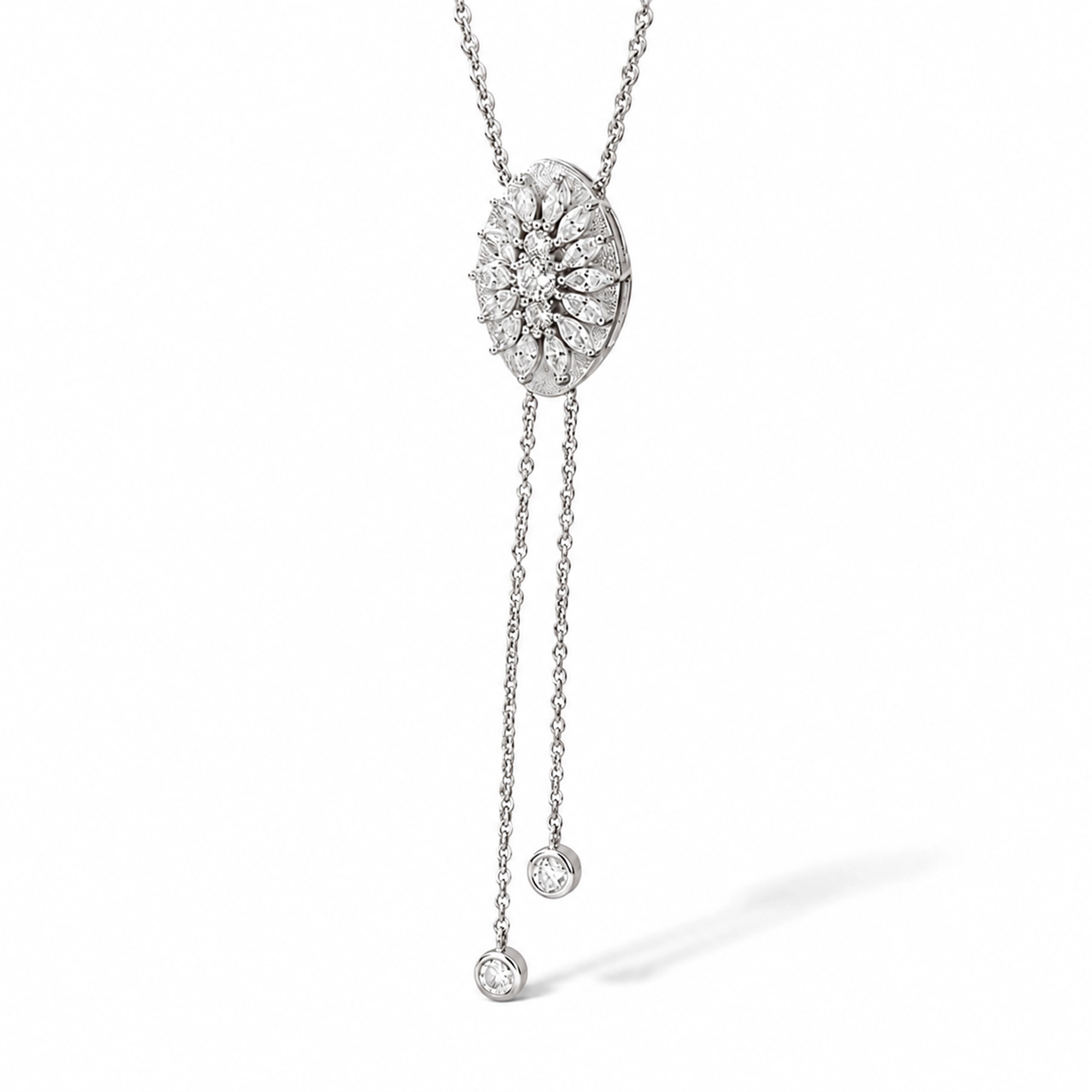 Chantalle 14K Gold Marquise Moissanite Necklace