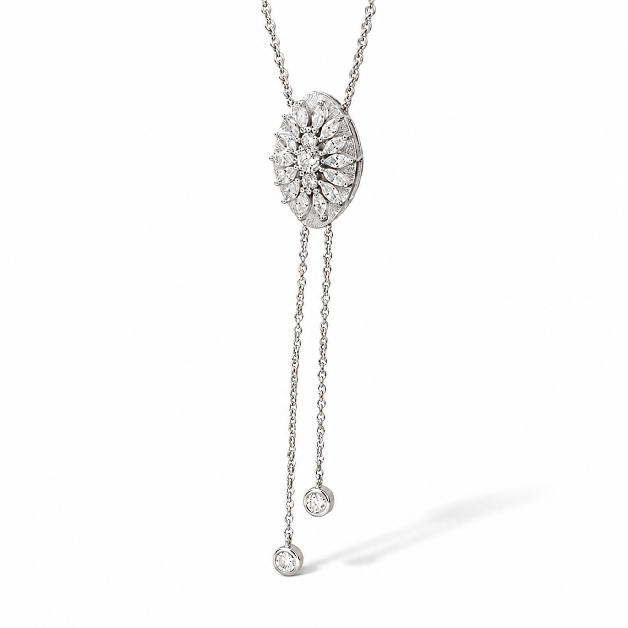 Chantalle 14K Gold Marquise Moissanite Necklace