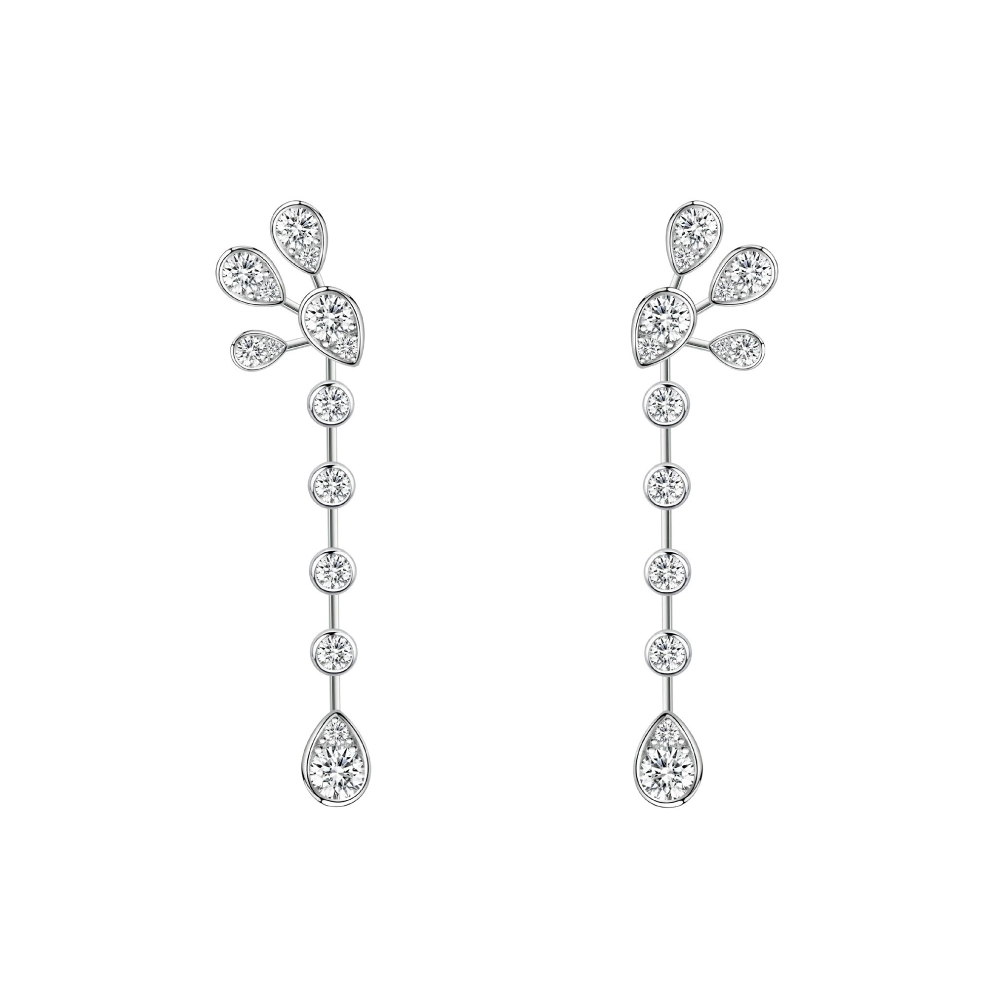 Charlène White Teardrop Earrings