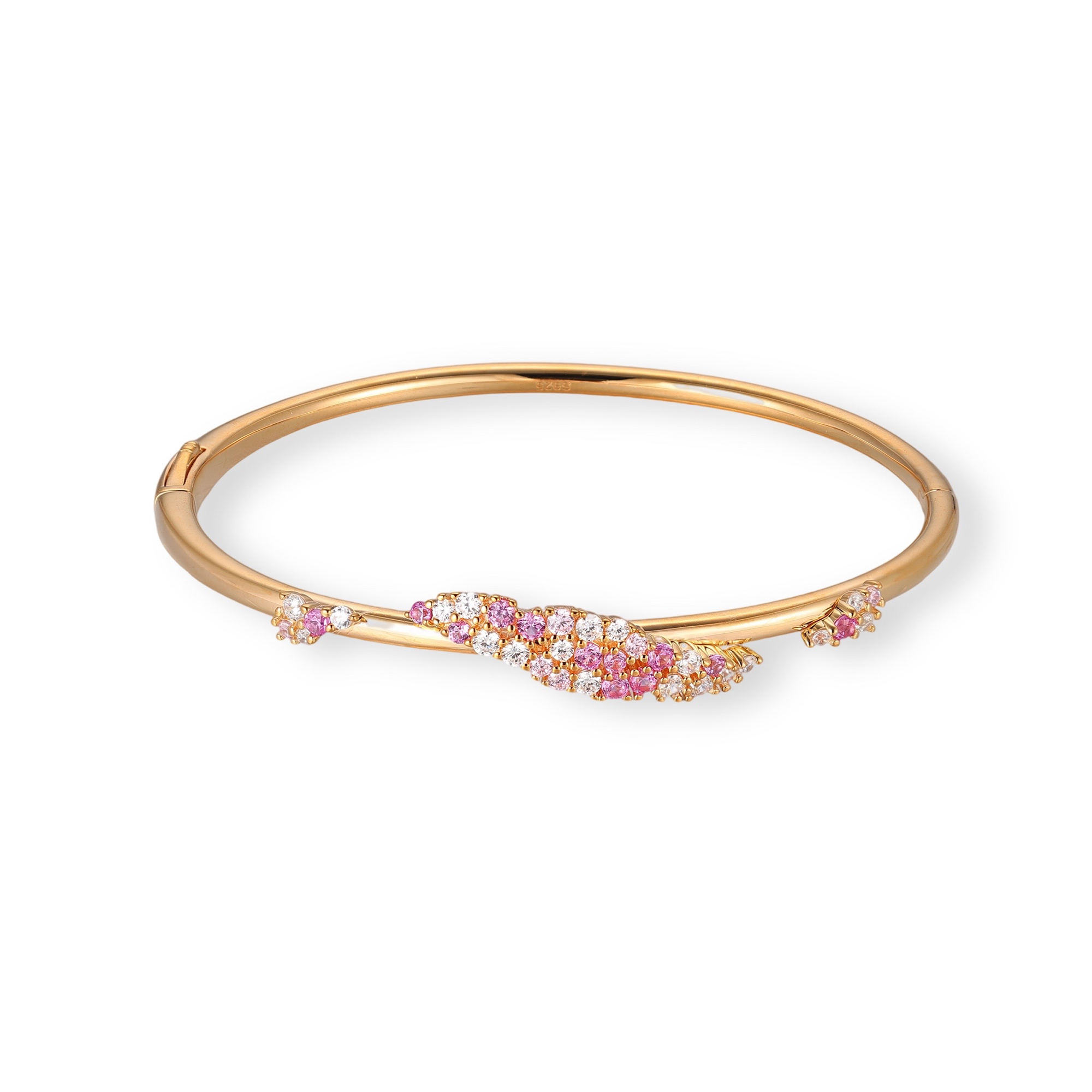 Clotilde 18K Gold Leaf Bangle