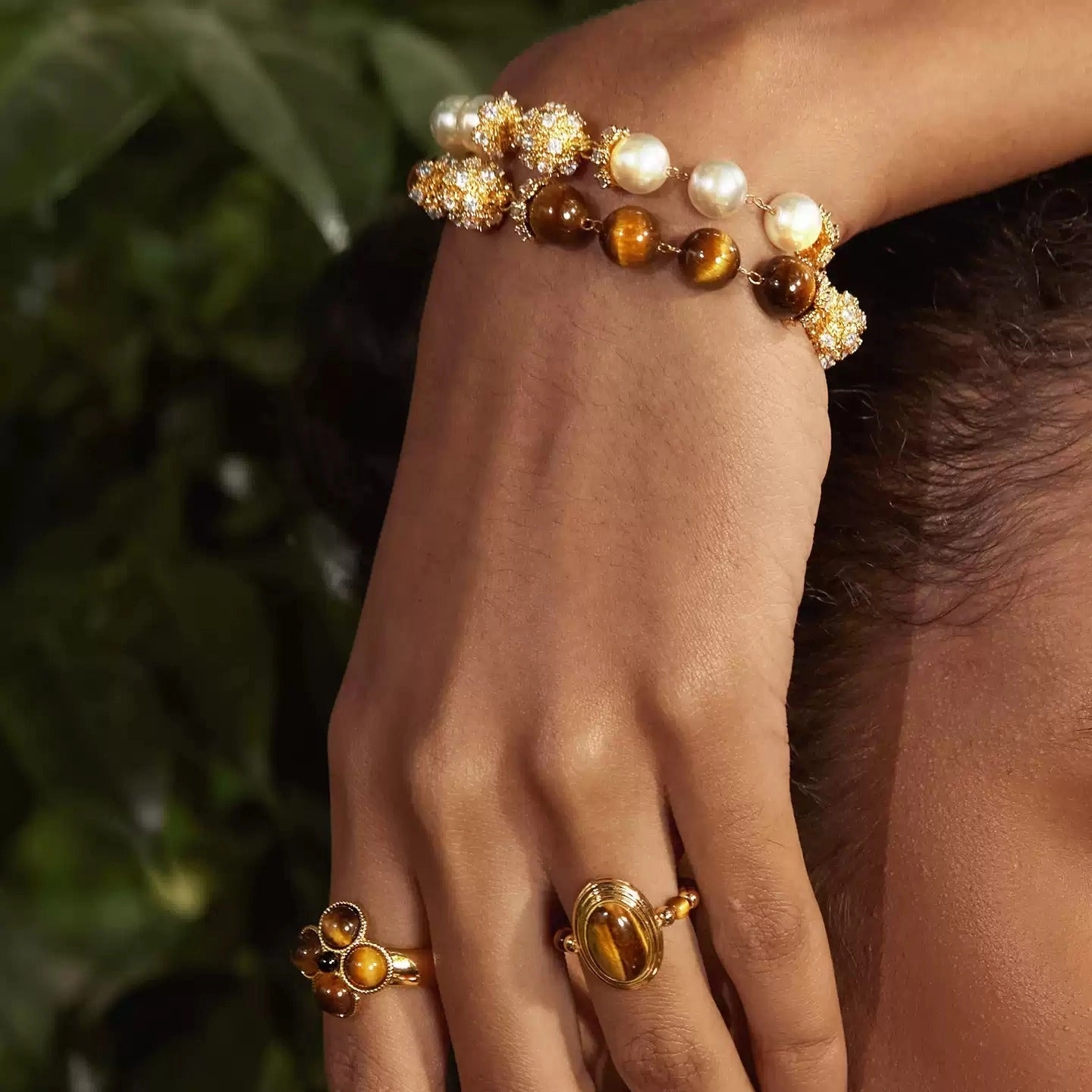 Corinna 24K Gold Filigree Bead Bracelet