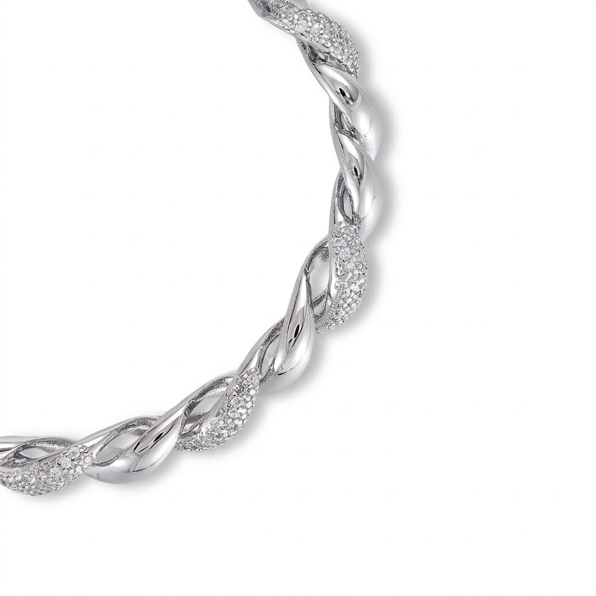 Daria 14K Gold Twisted Rope Open Bangle