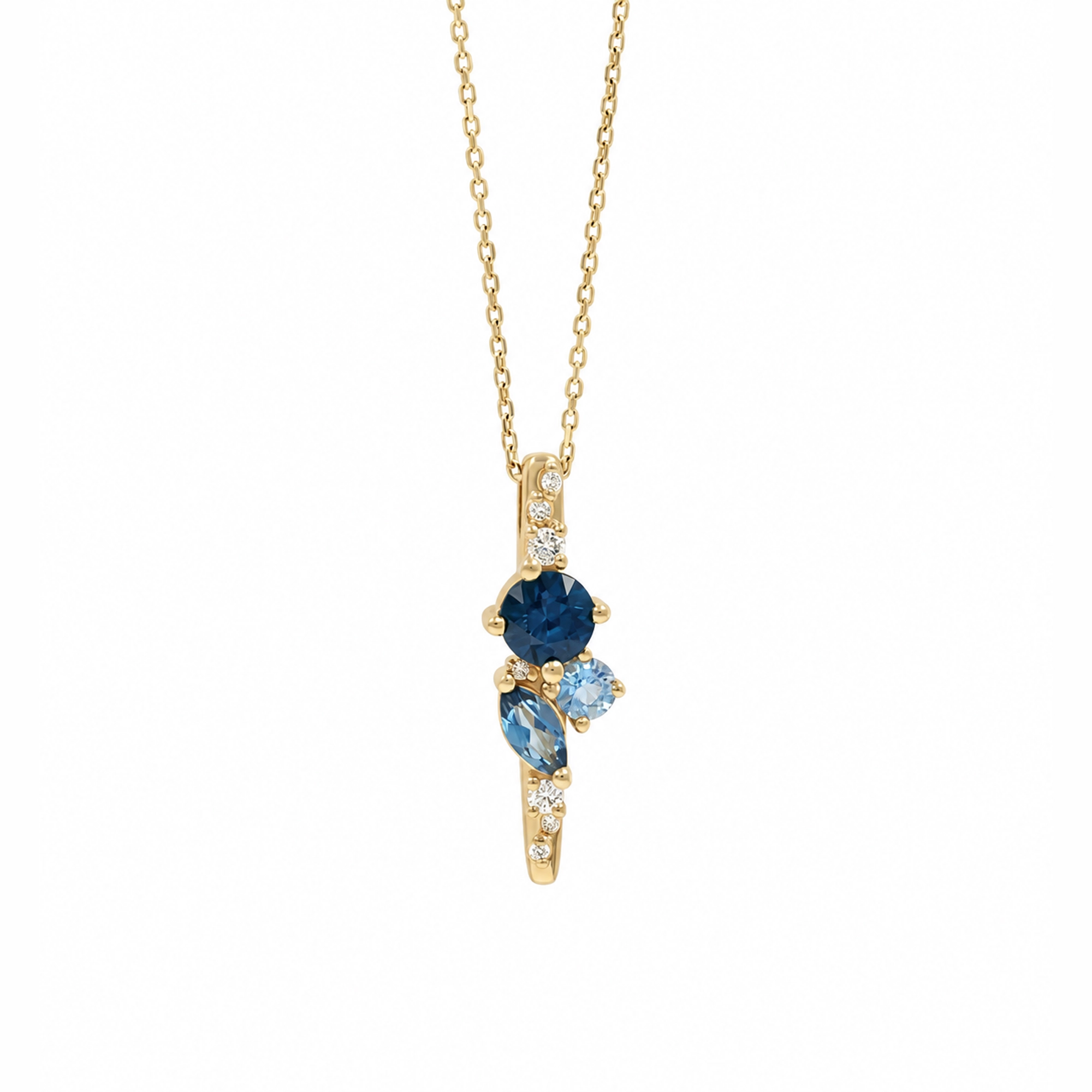 Desirade 18K Gold Marquise Round Necklace