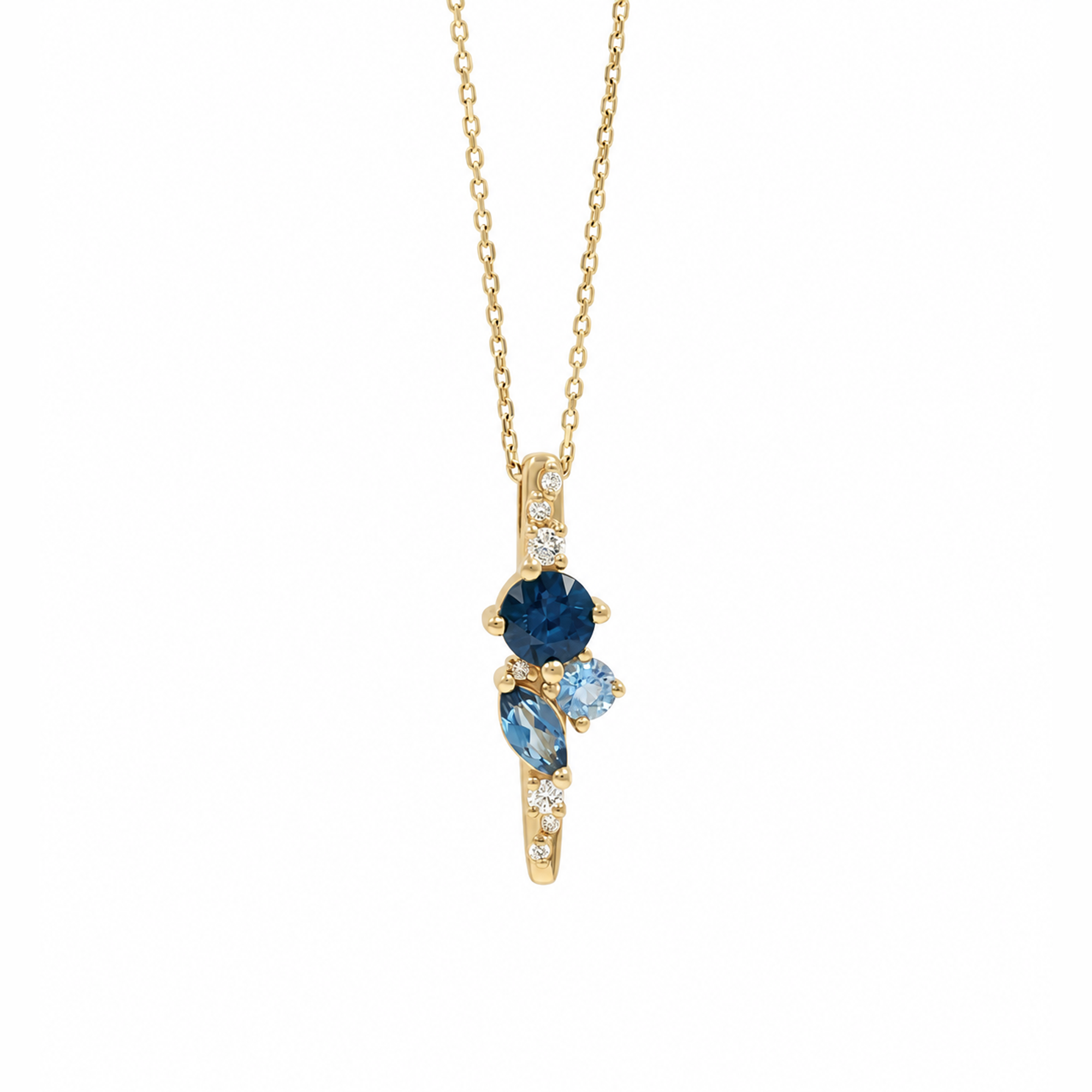Desirade 18K Gold Marquise Round Necklace