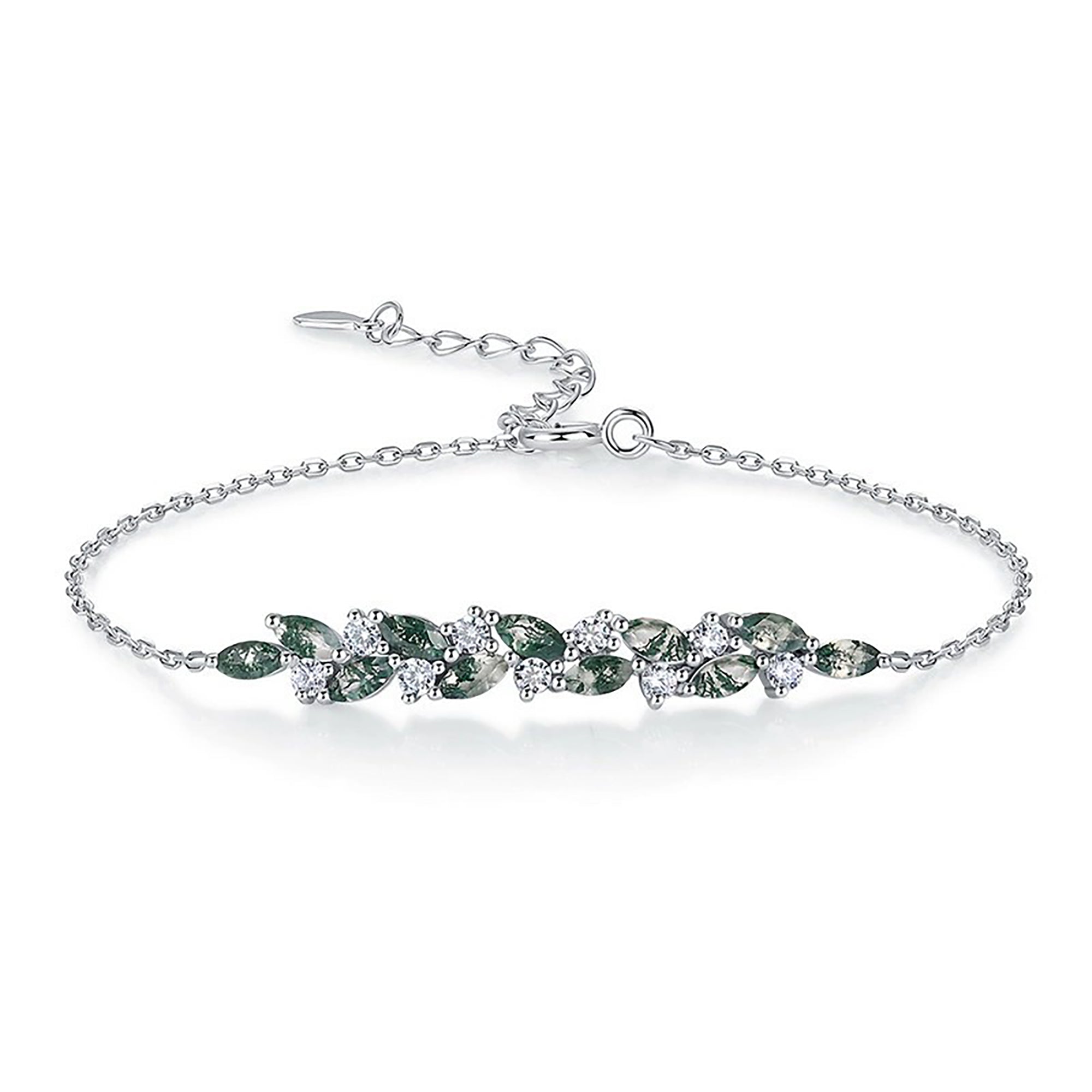 Désirée Moss Green Leaf Bracelet