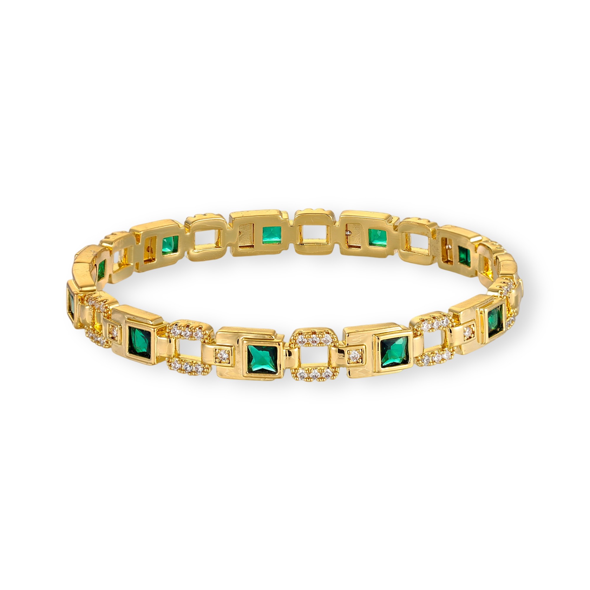 Dietgund Green Square Bangle
