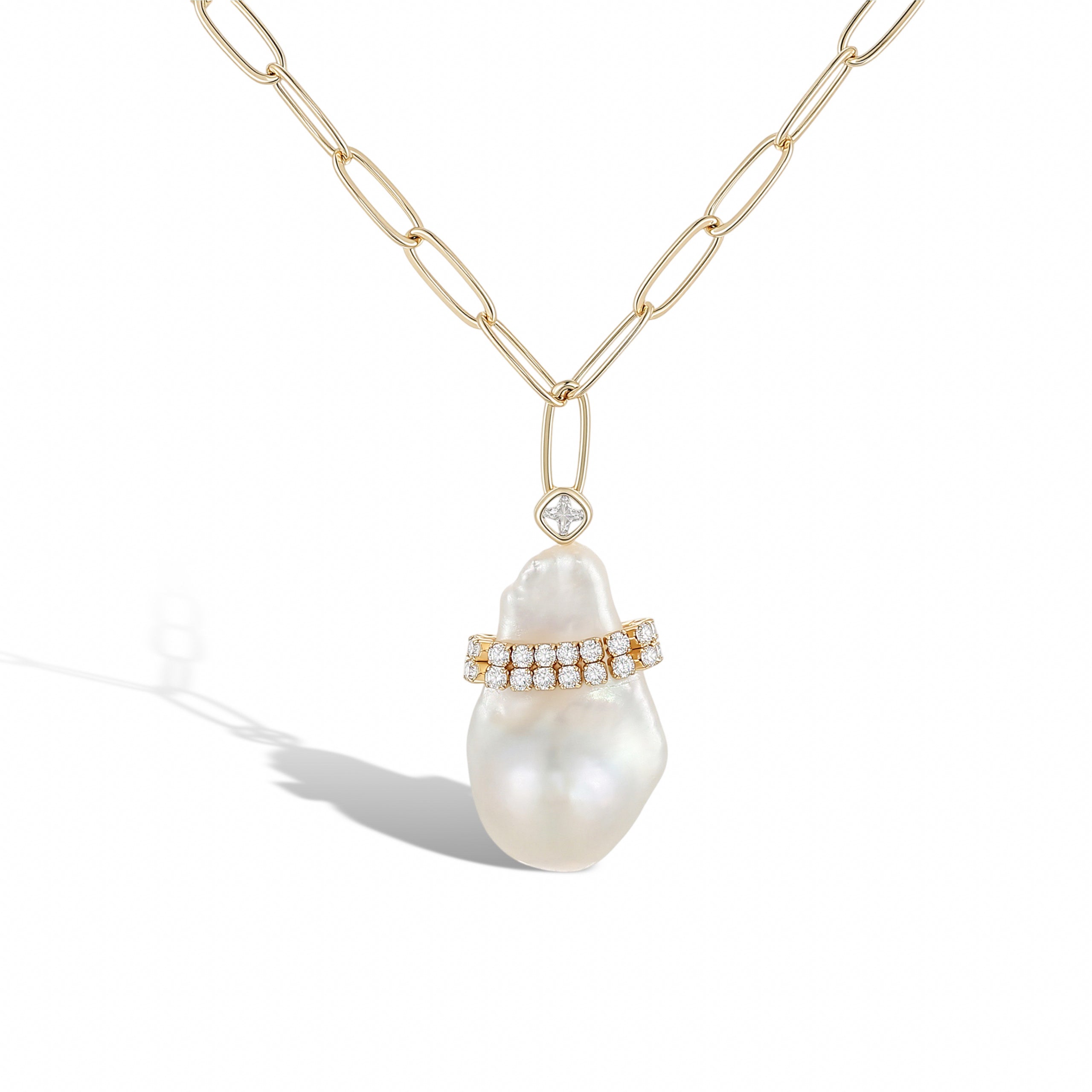 Douceur Subtle Baroque Pearl White Necklace