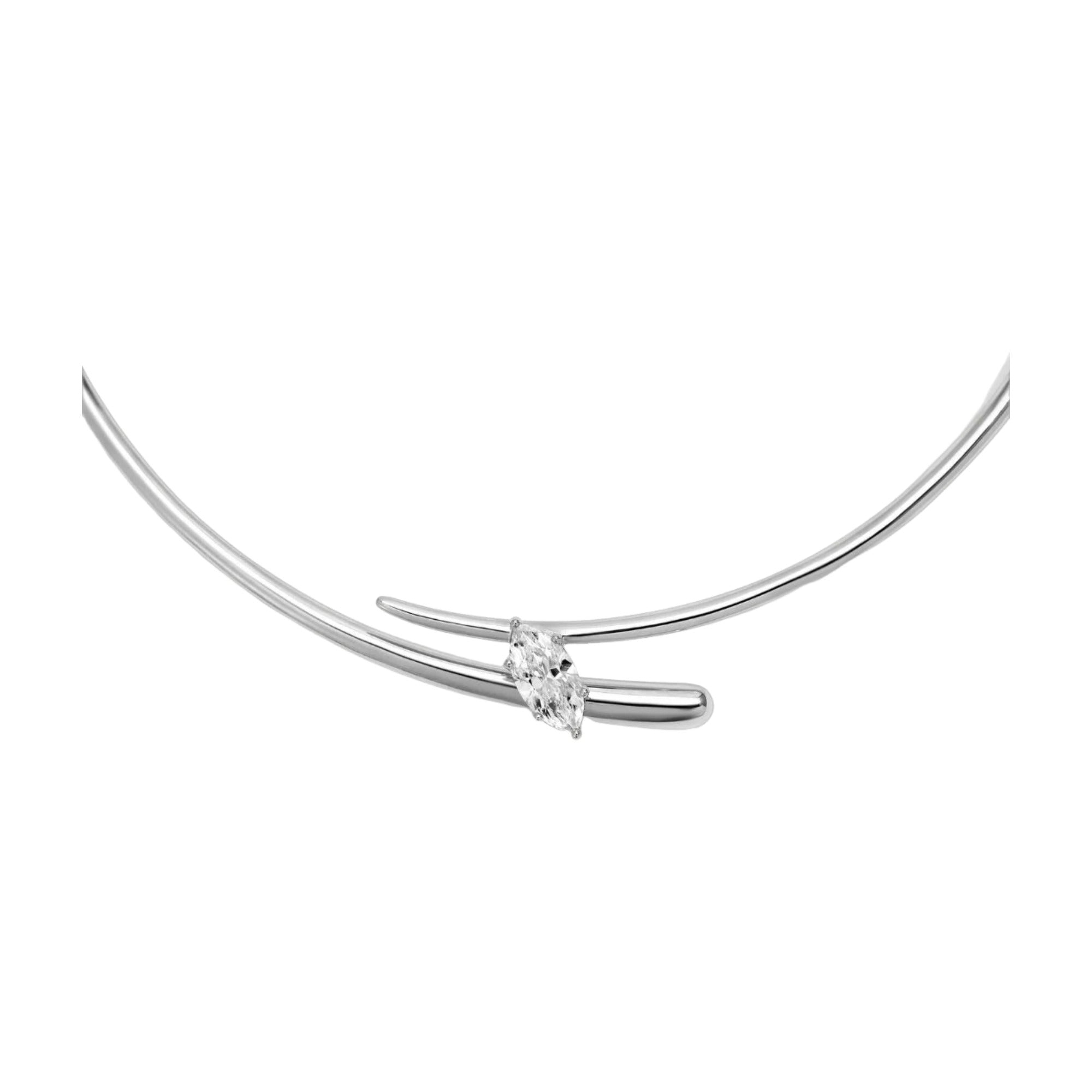 Edelrun 18K Gold Marquise Choker Necklace