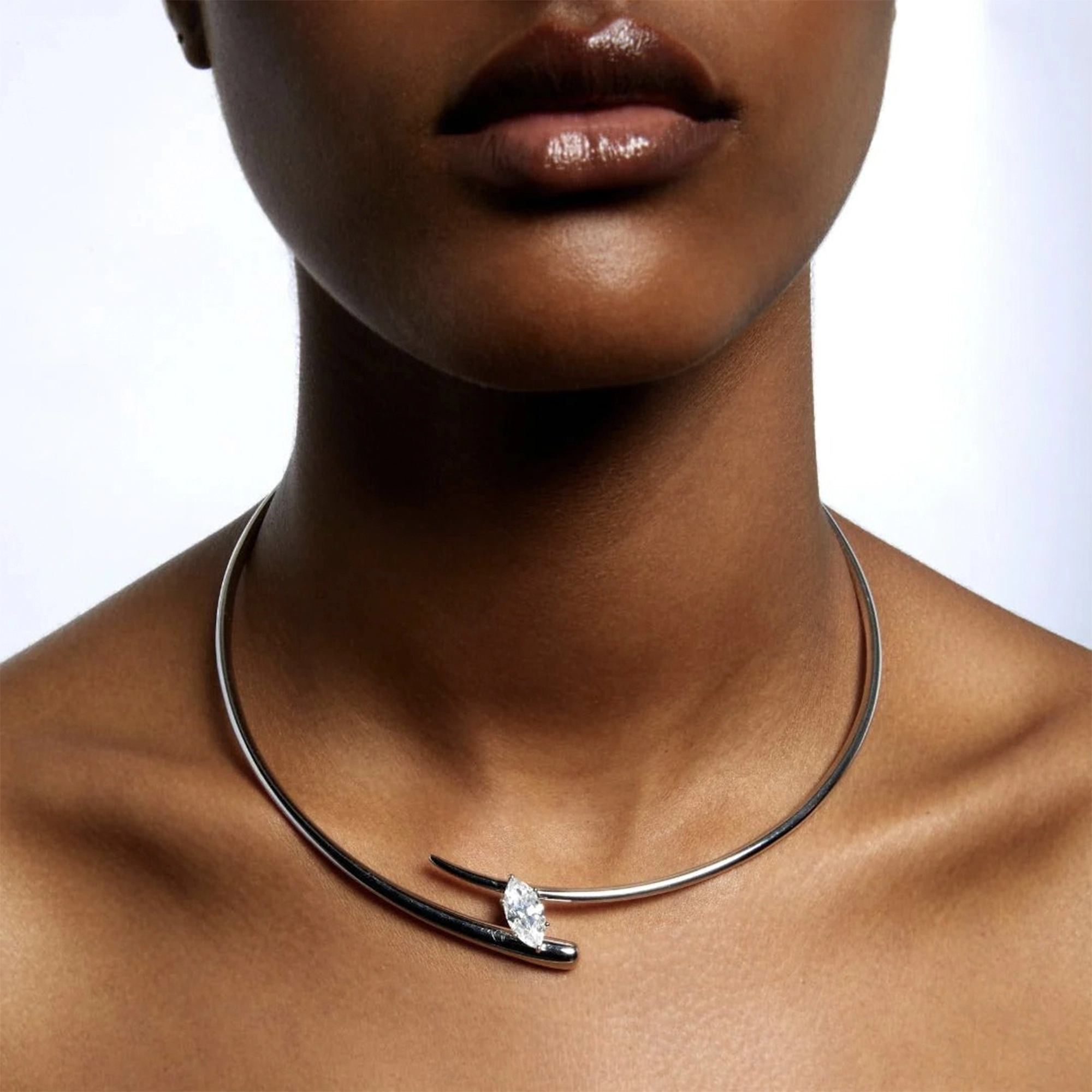 Edelrun 18K Gold Marquise Choker Necklace