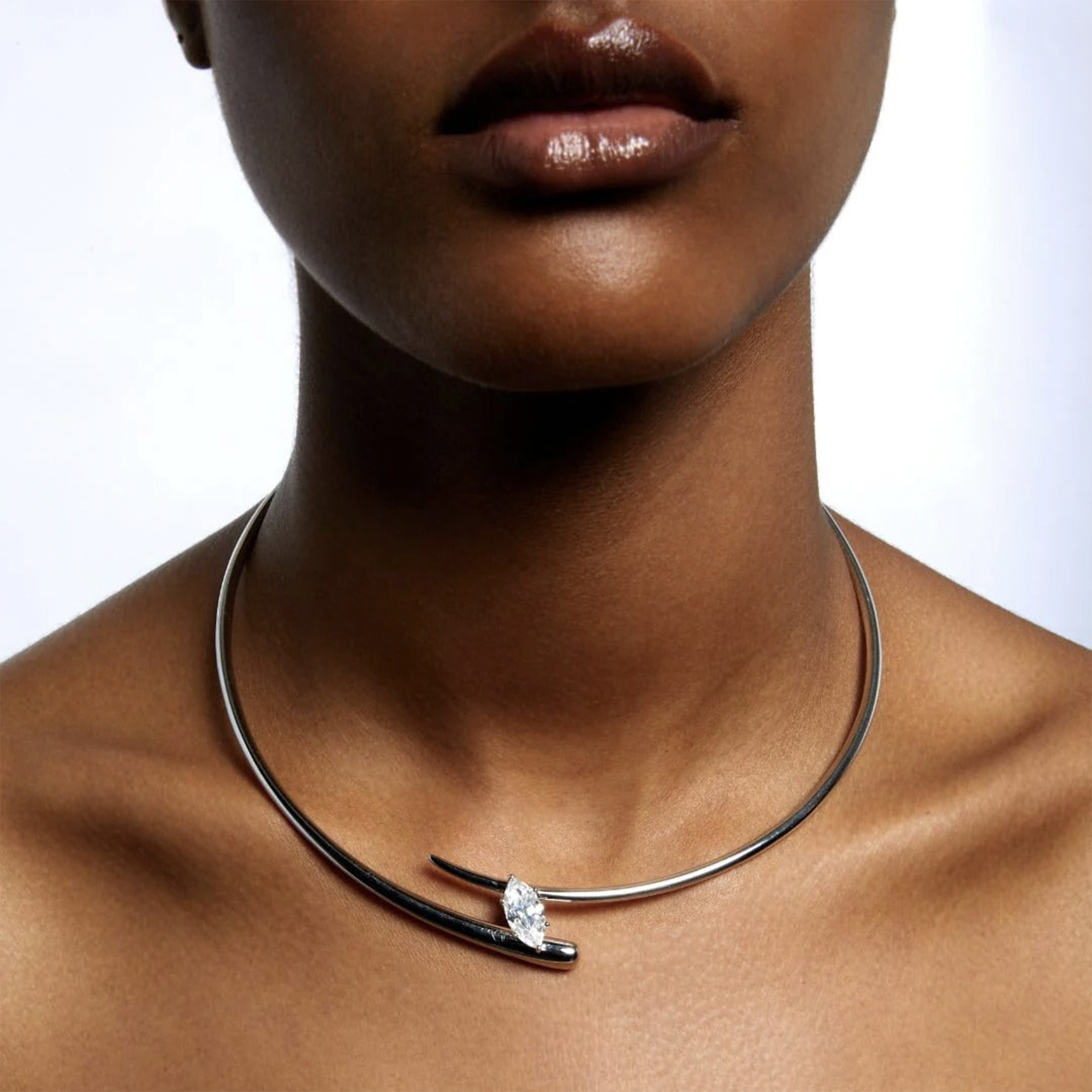 Edelrun 18K Gold Marquise Choker Necklace