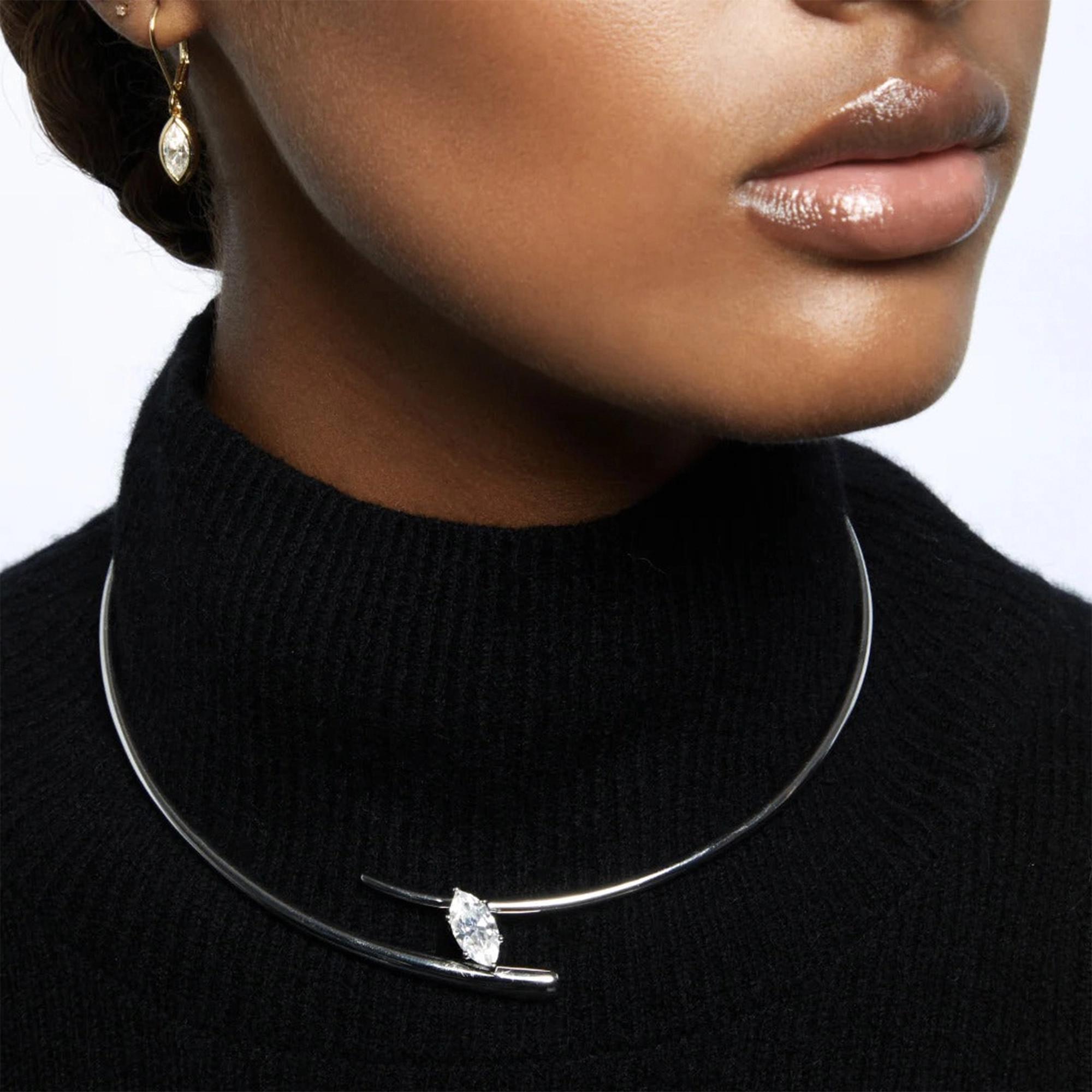 Edelrun 18K Gold Marquise Choker Necklace