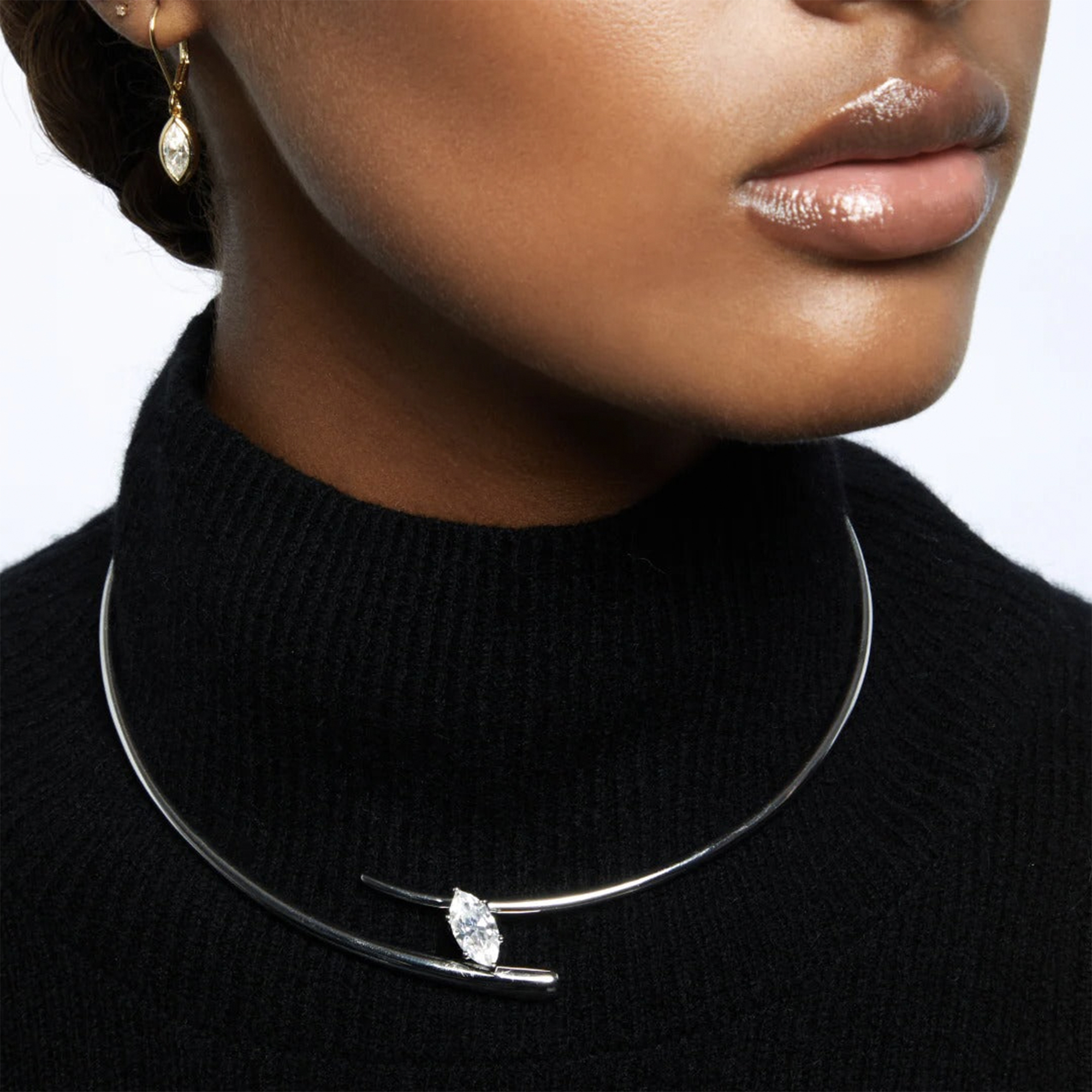 Edelrun 18K Gold Marquise Choker Necklace