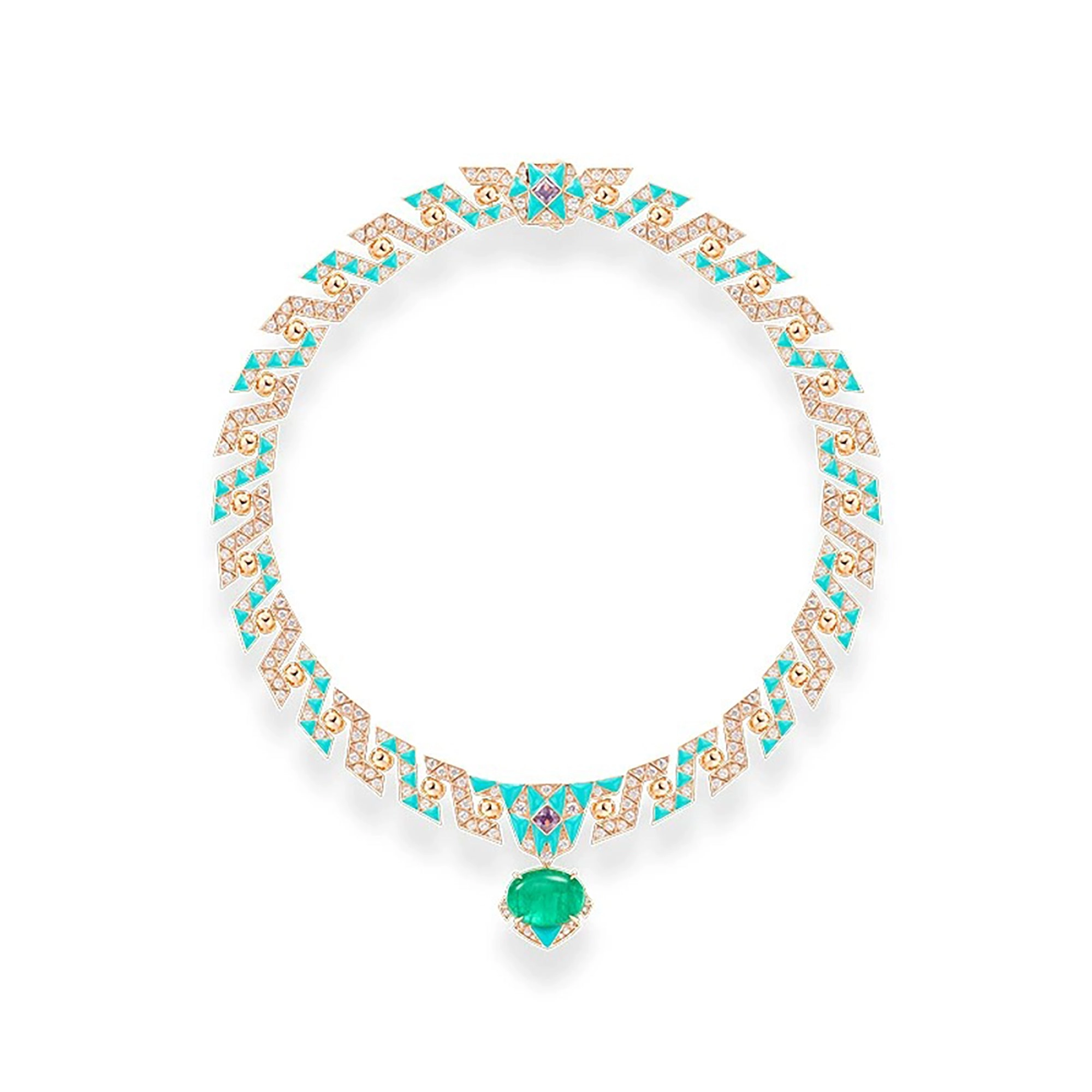 Elsgard Green Oval Necklace