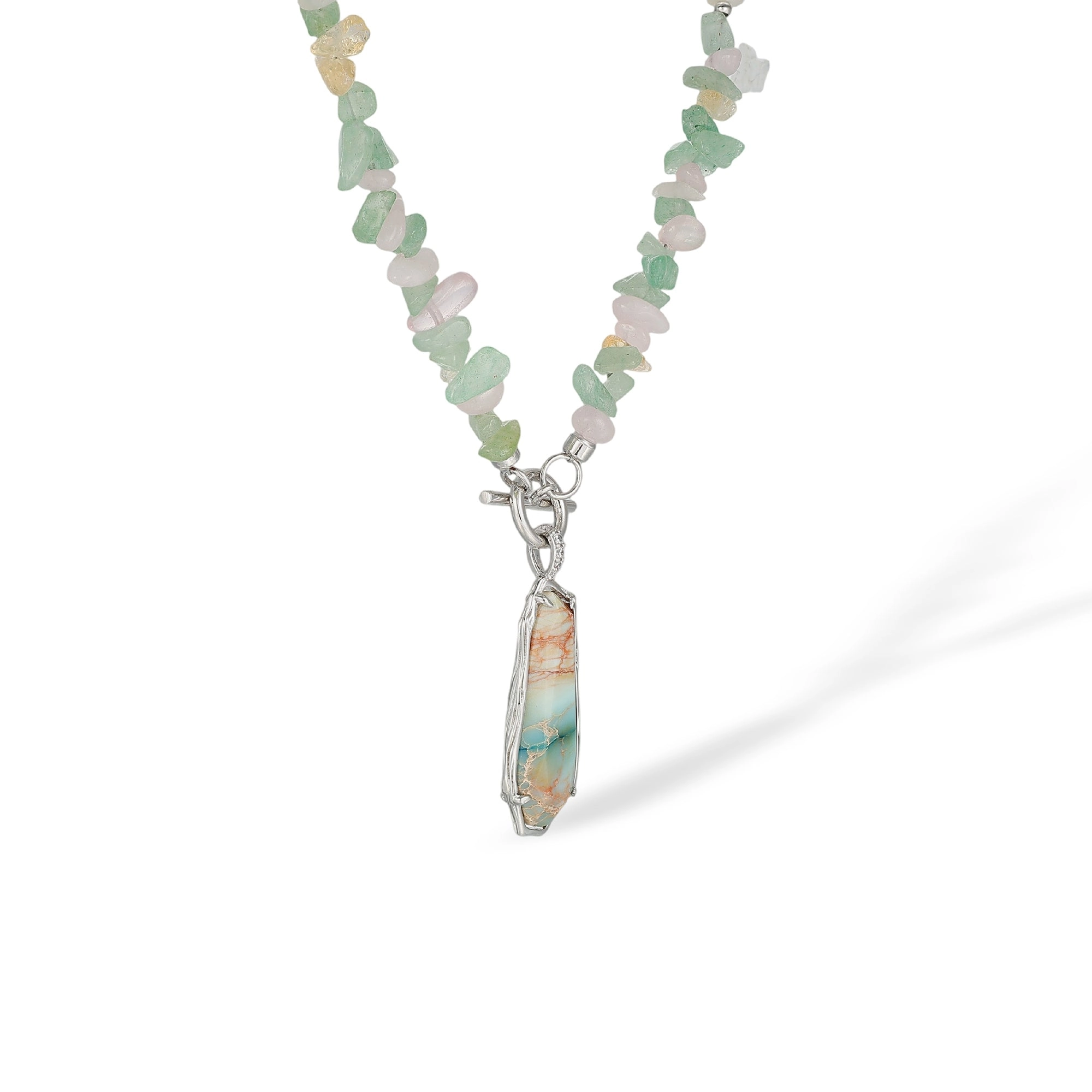 Elsmina Irregular Natural Stone Pearl Necklace
