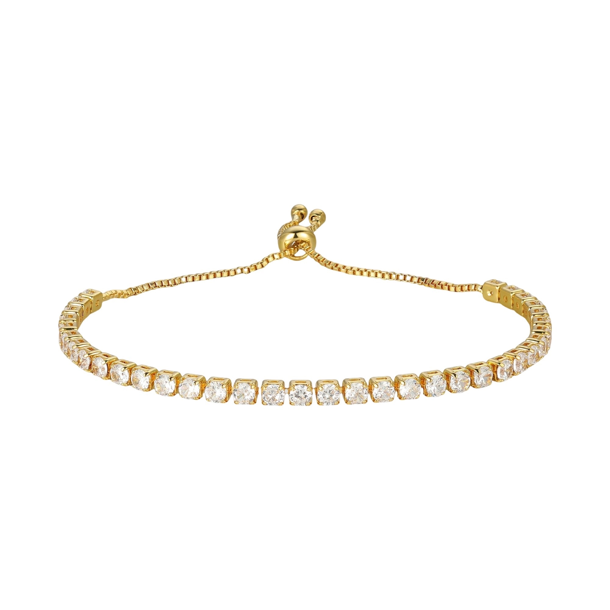 Elswind 14K Gold Small Square Bracelet