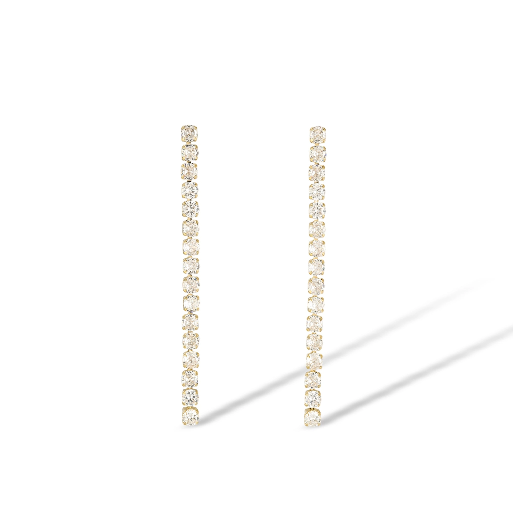 Elswind 14K Gold Square Drop Earrings