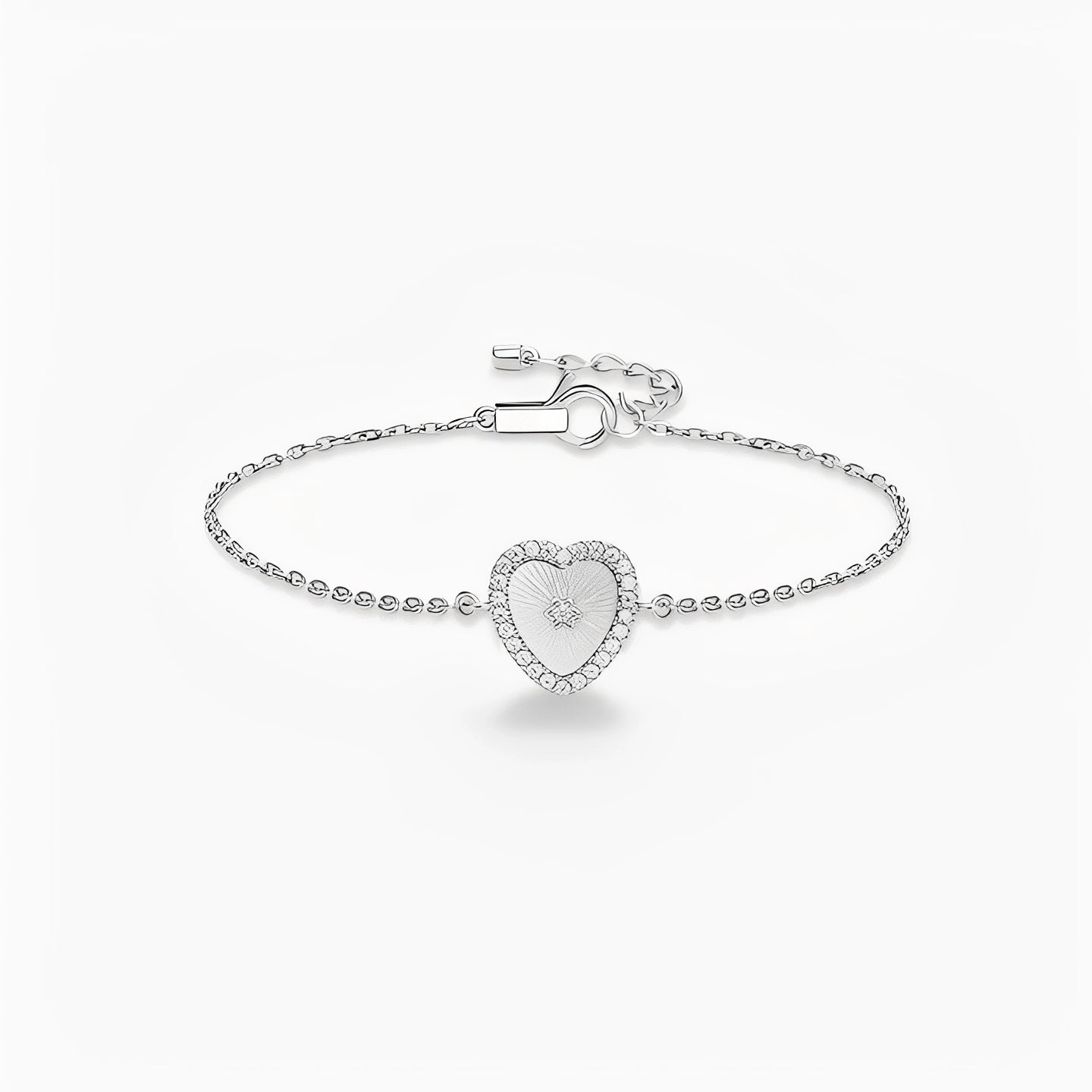 Émaillé White Shell Heart Bracelet