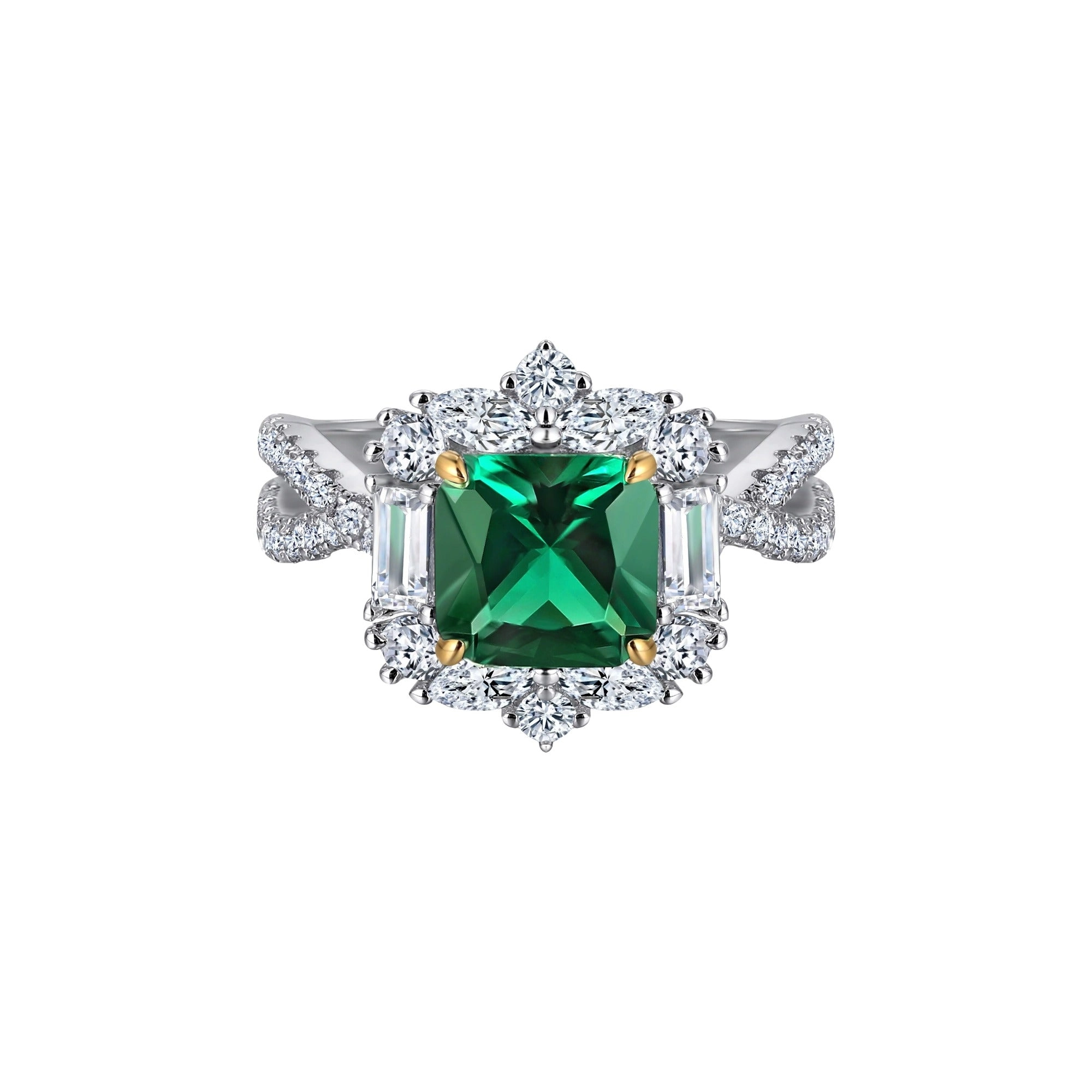 Éoleine Green Square Ring
