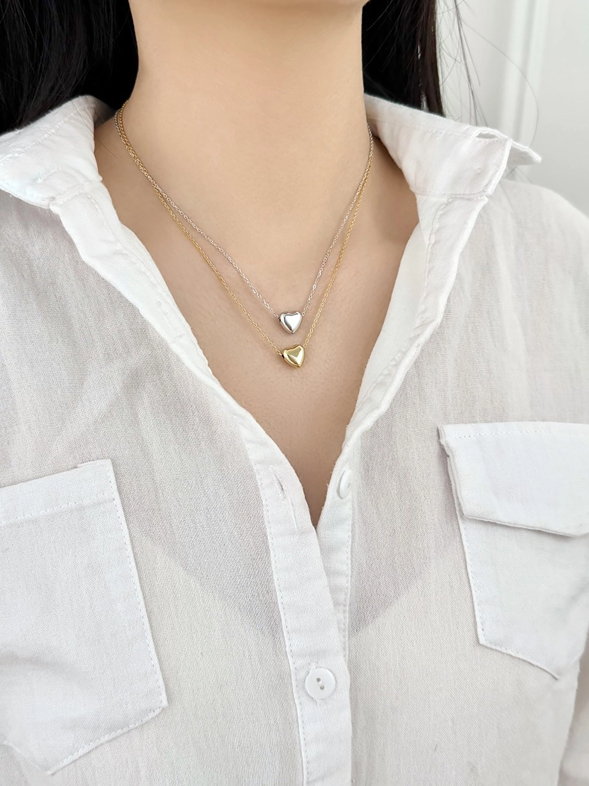 Erhild 18K Gold Heart Necklace