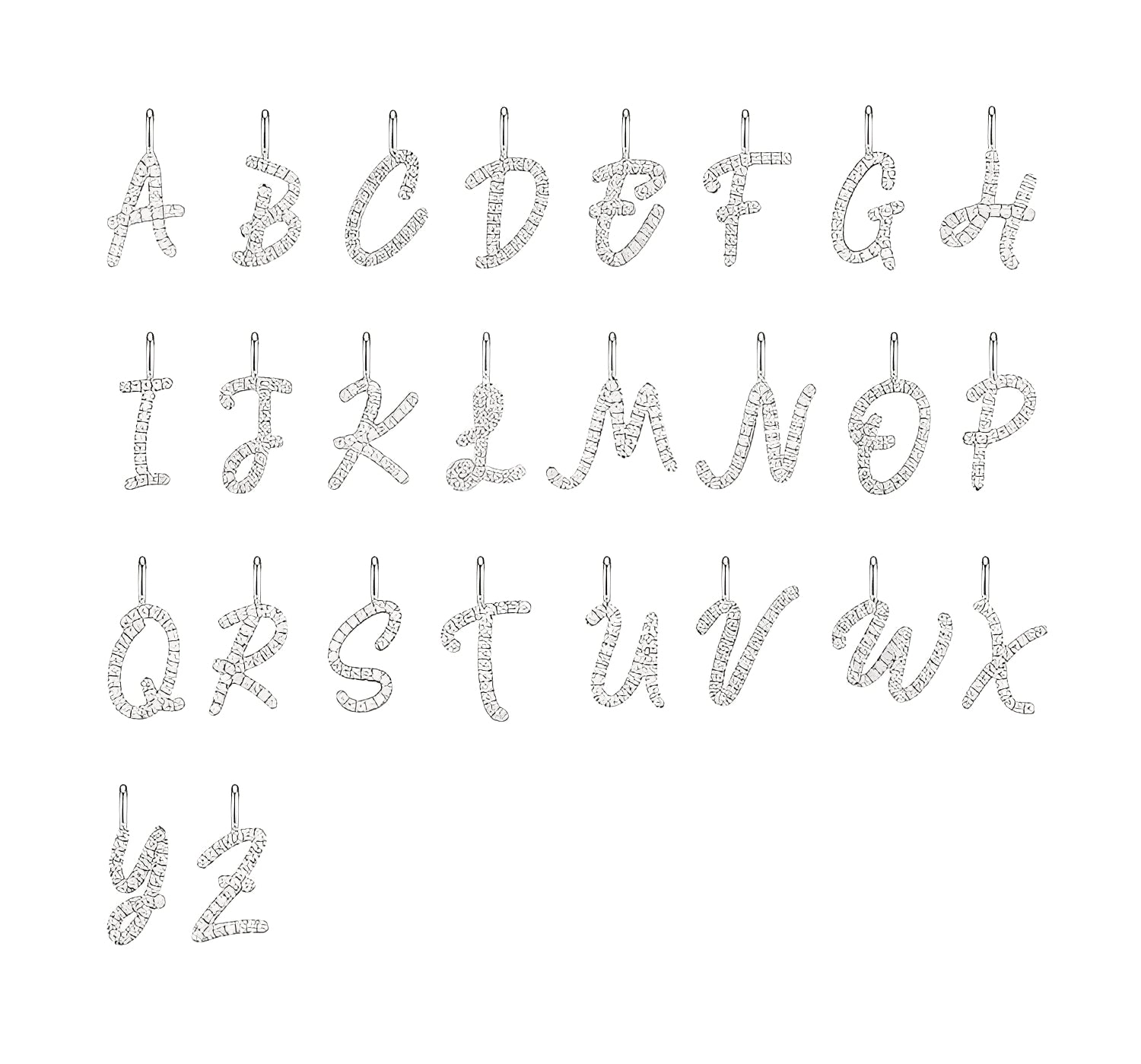 Érica White Initial Letter Necklace