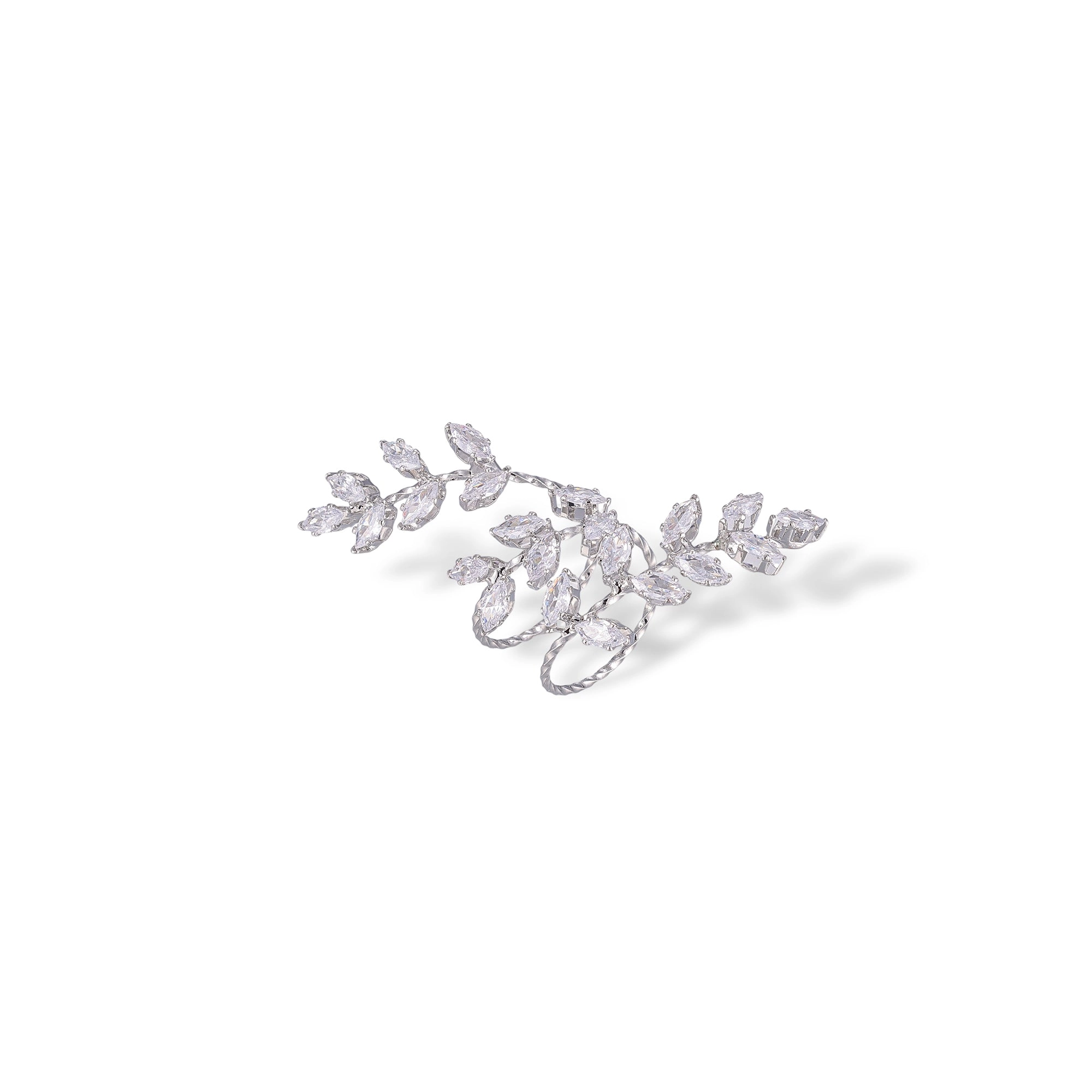 Ernestine White Vine Open Ring